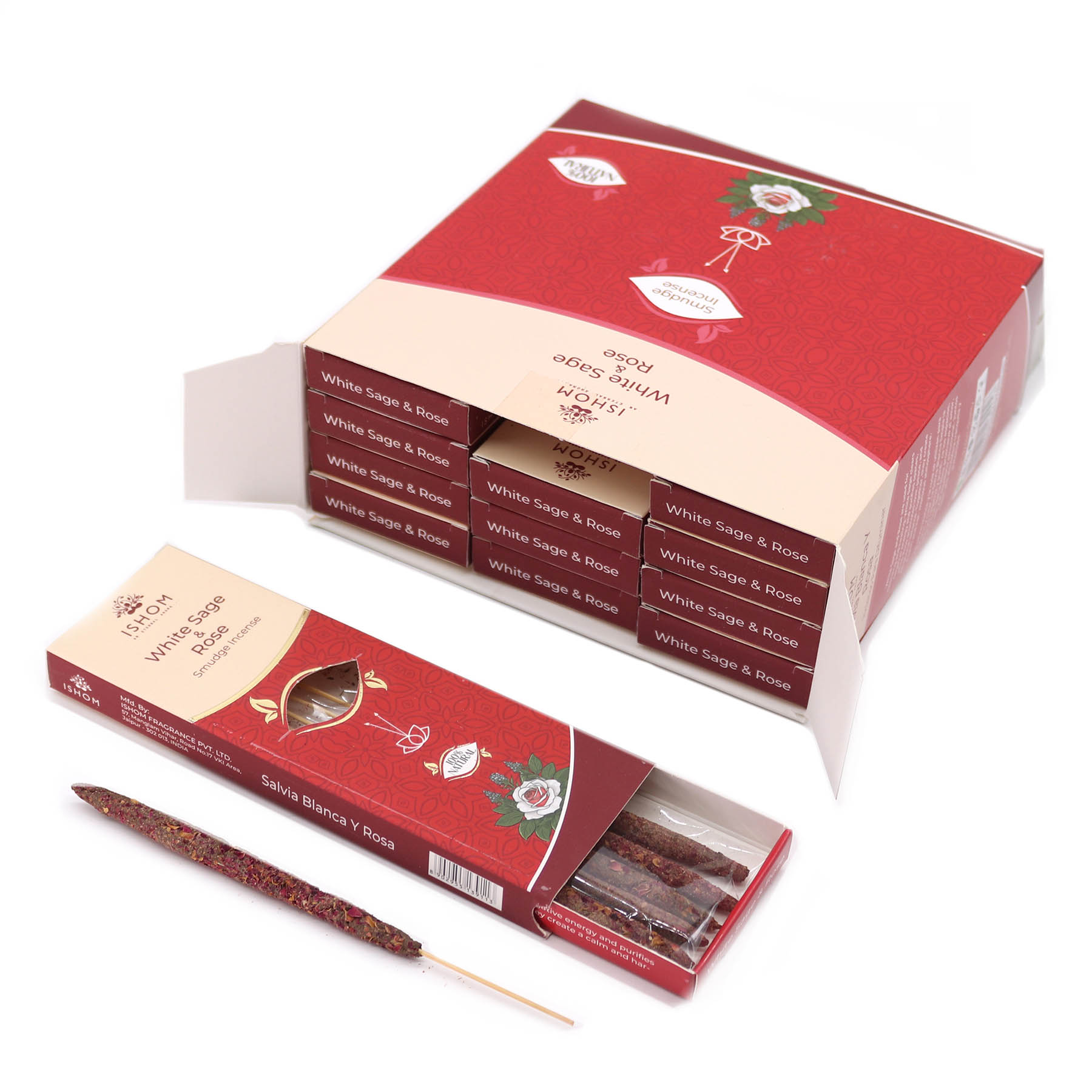 Ishom White Sage & Rose Smudge Incense1