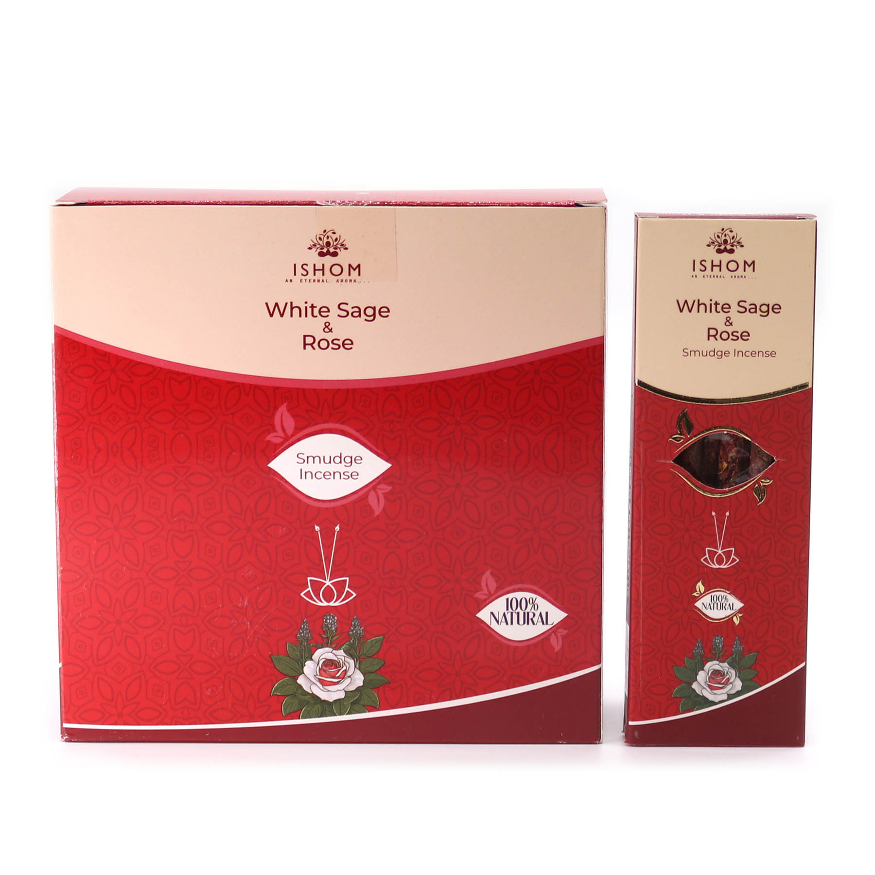 Ishom White Sage & Rose Smudge Incense2