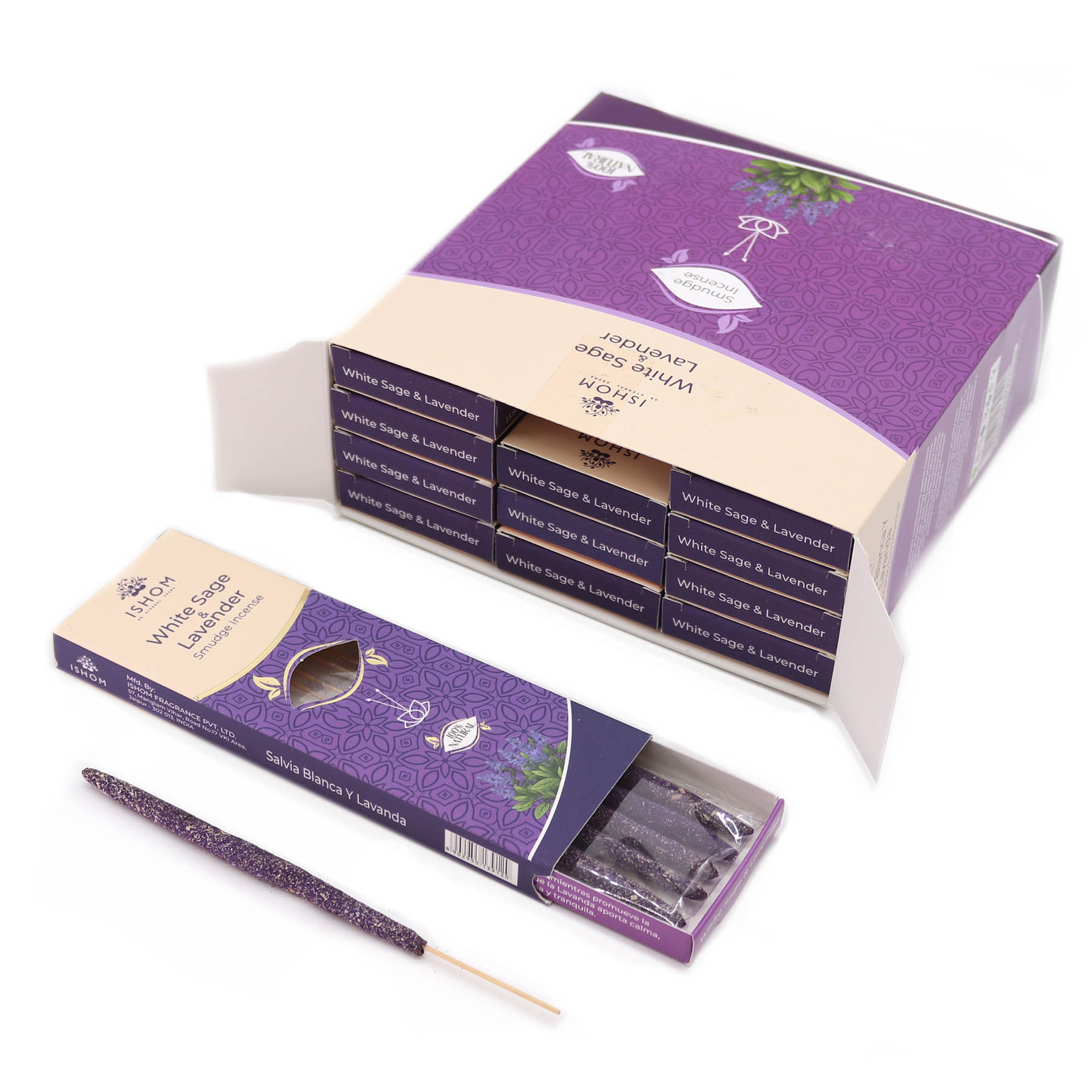 Ishom White Sage & Lavender Smudge Incense1