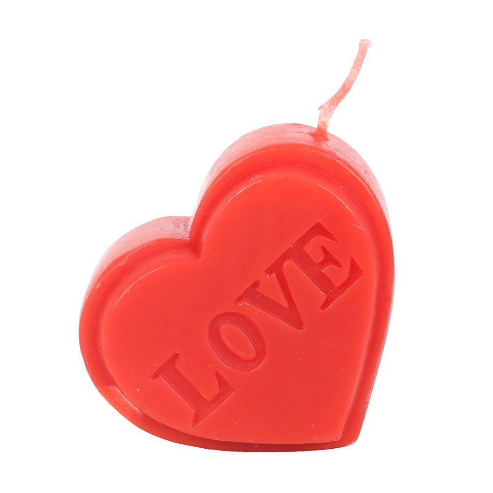 Red Heart Shaped 'Love' Candle1