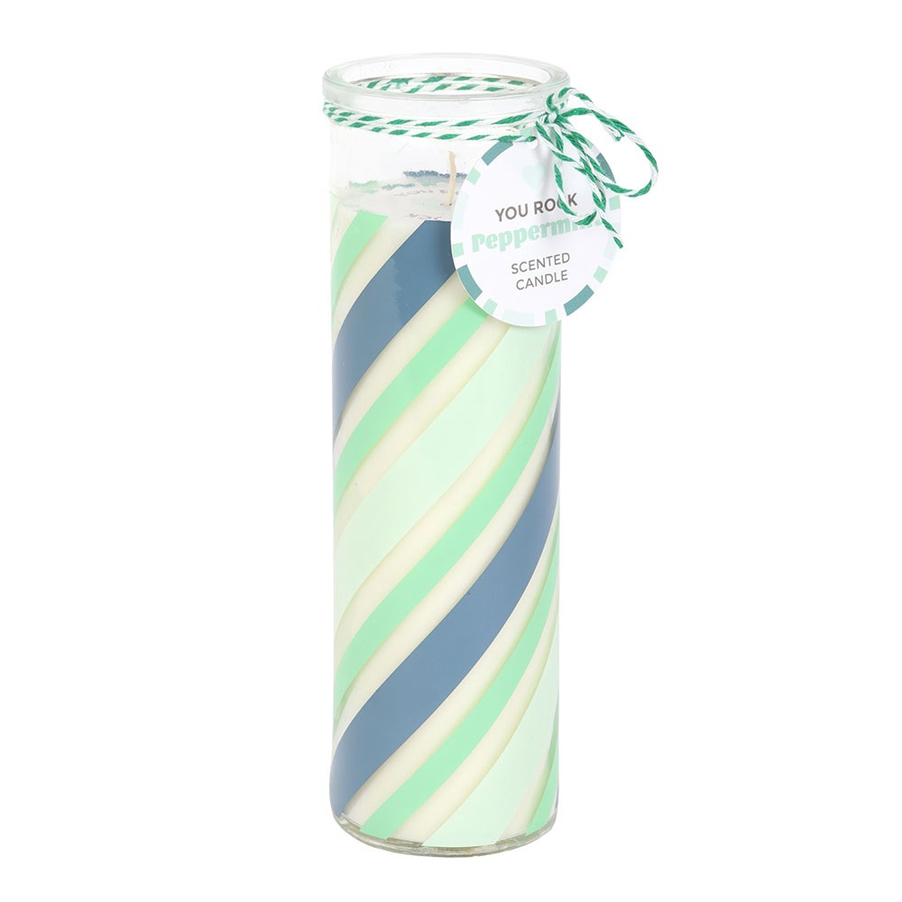 Candy Stripe Peppermint Tube Candle1