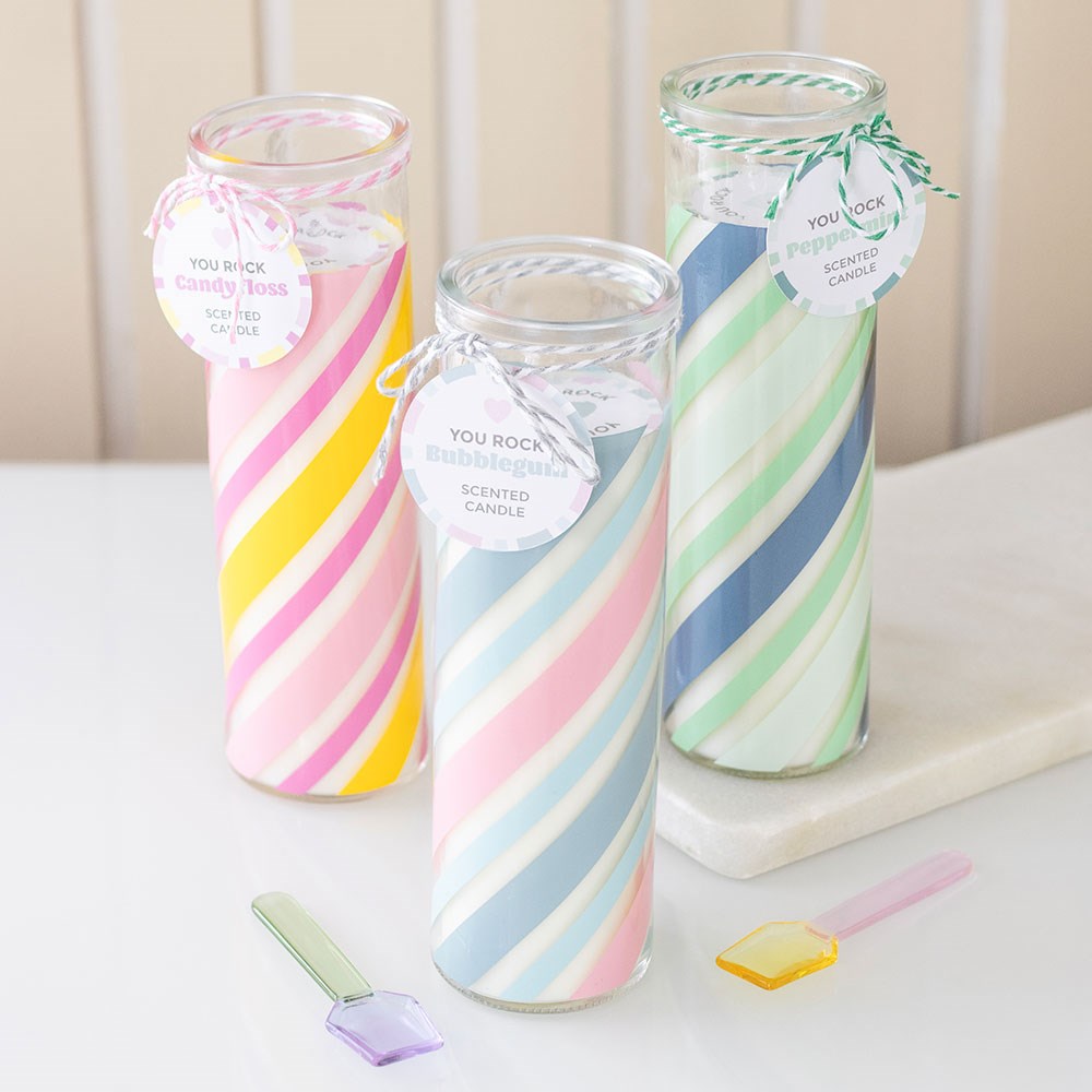 Candy Stripe Peppermint Tube Candle4
