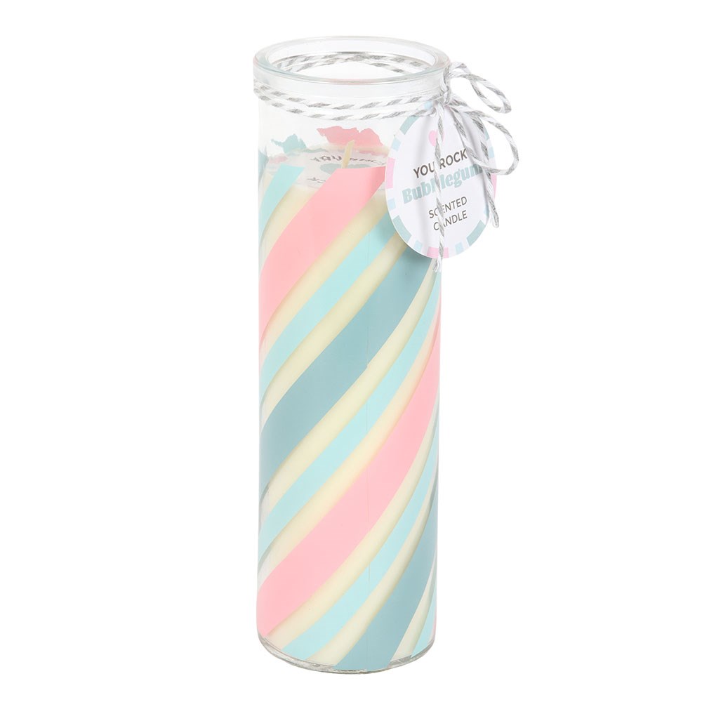 Candy Stripe Bubblegum Tube Candle1
