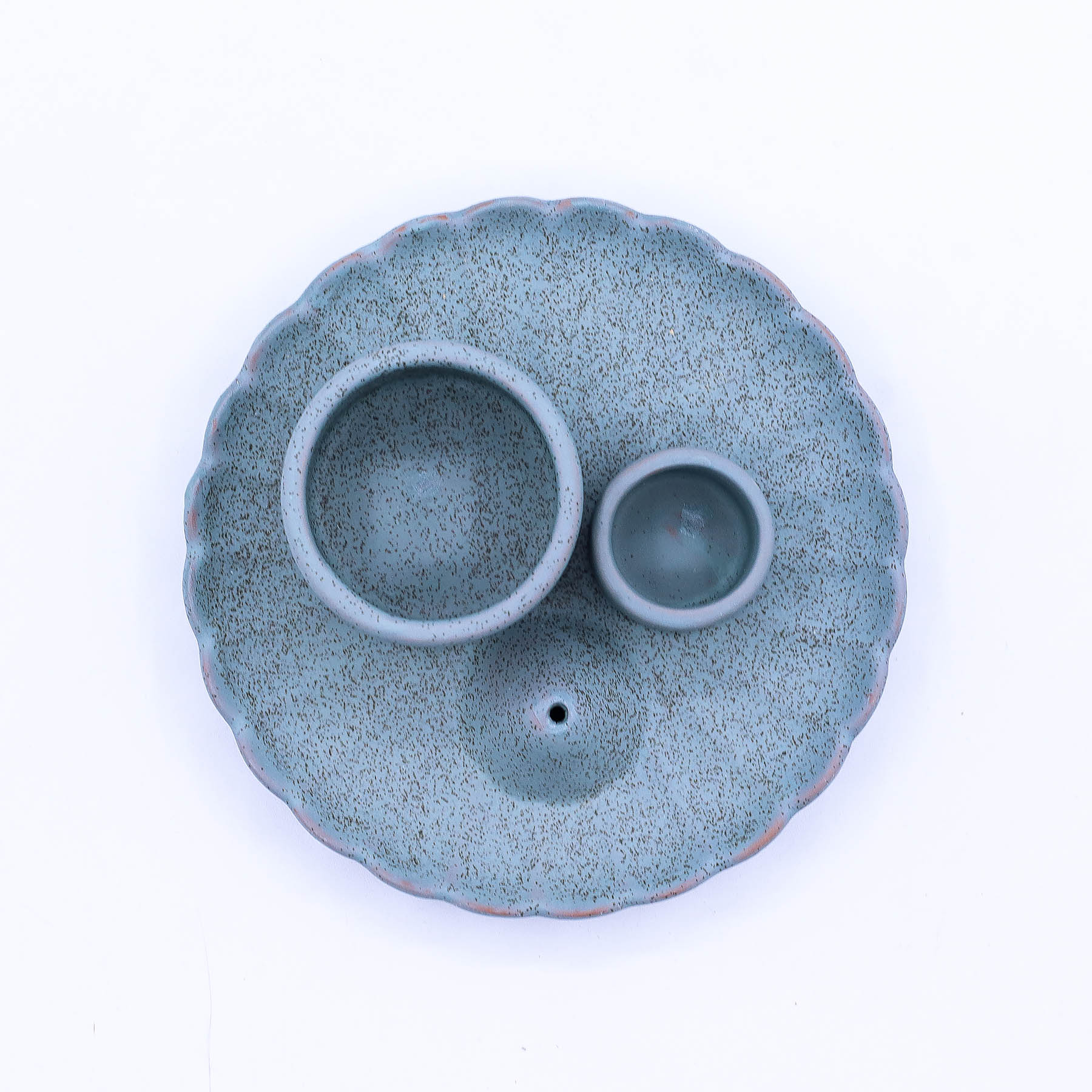 Palo Santo Stick & Smudge Holder - Lotus Flower - Blue1