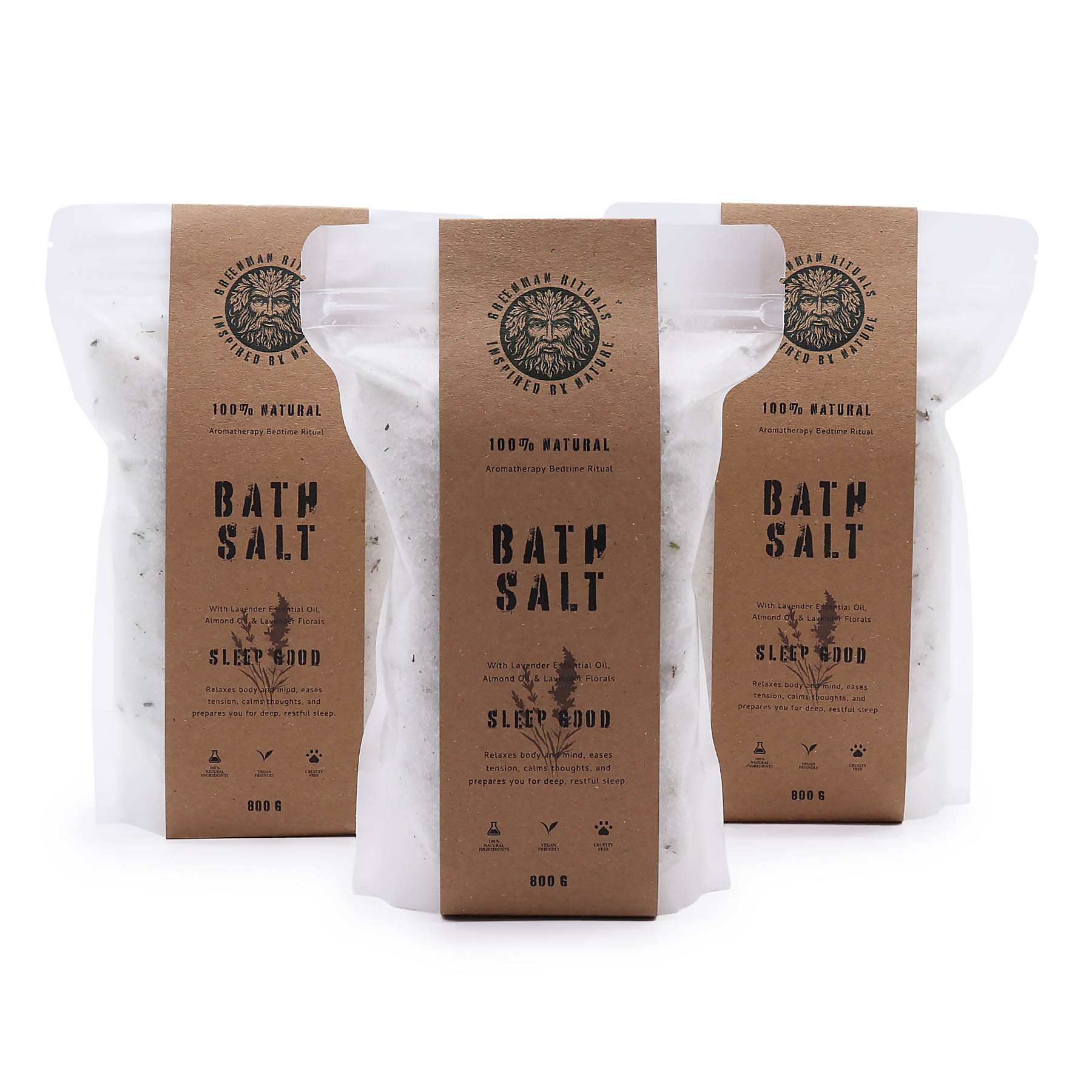 Greenman Rituals Lavender Aromatherapy Epsom Bath Salt – Sleep Good (800g)4