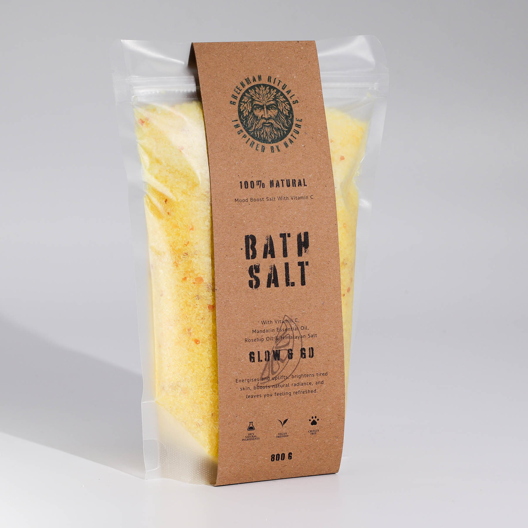 Greenman Rituals Vitamin C & Mandarin Epsom Bath Salt – Glow & Go (800g)2