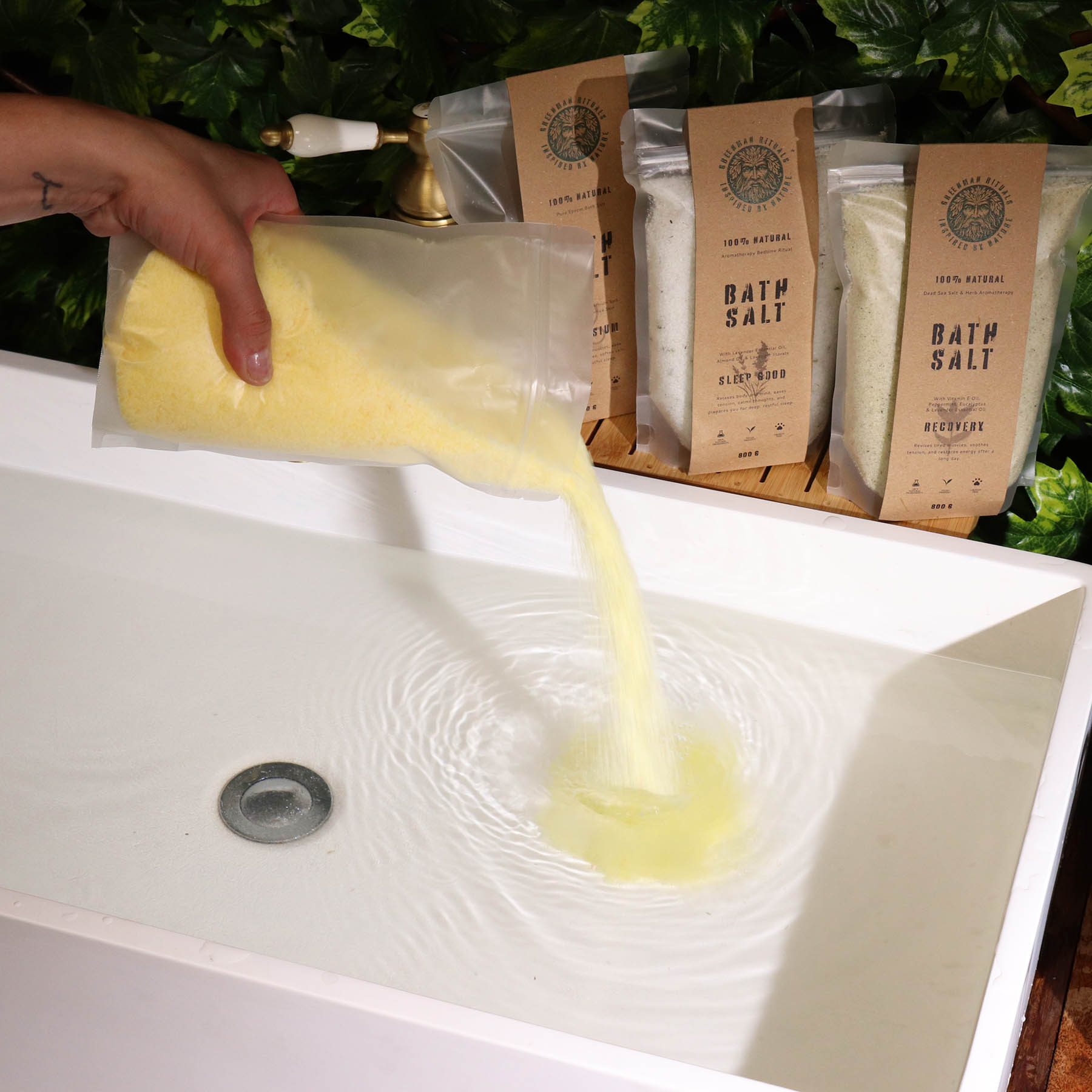 Greenman Rituals Vitamin C & Mandarin Epsom Bath Salt – Glow & Go (800g)5