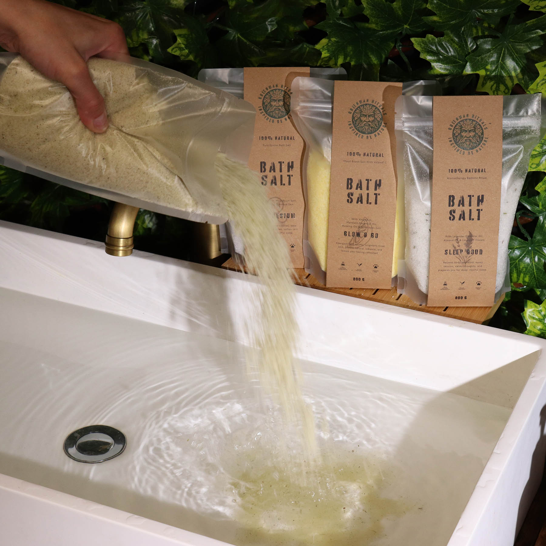 Greenman Rituals Oat & Honey Epsom Bath Salt – Spa Relax (800g)5