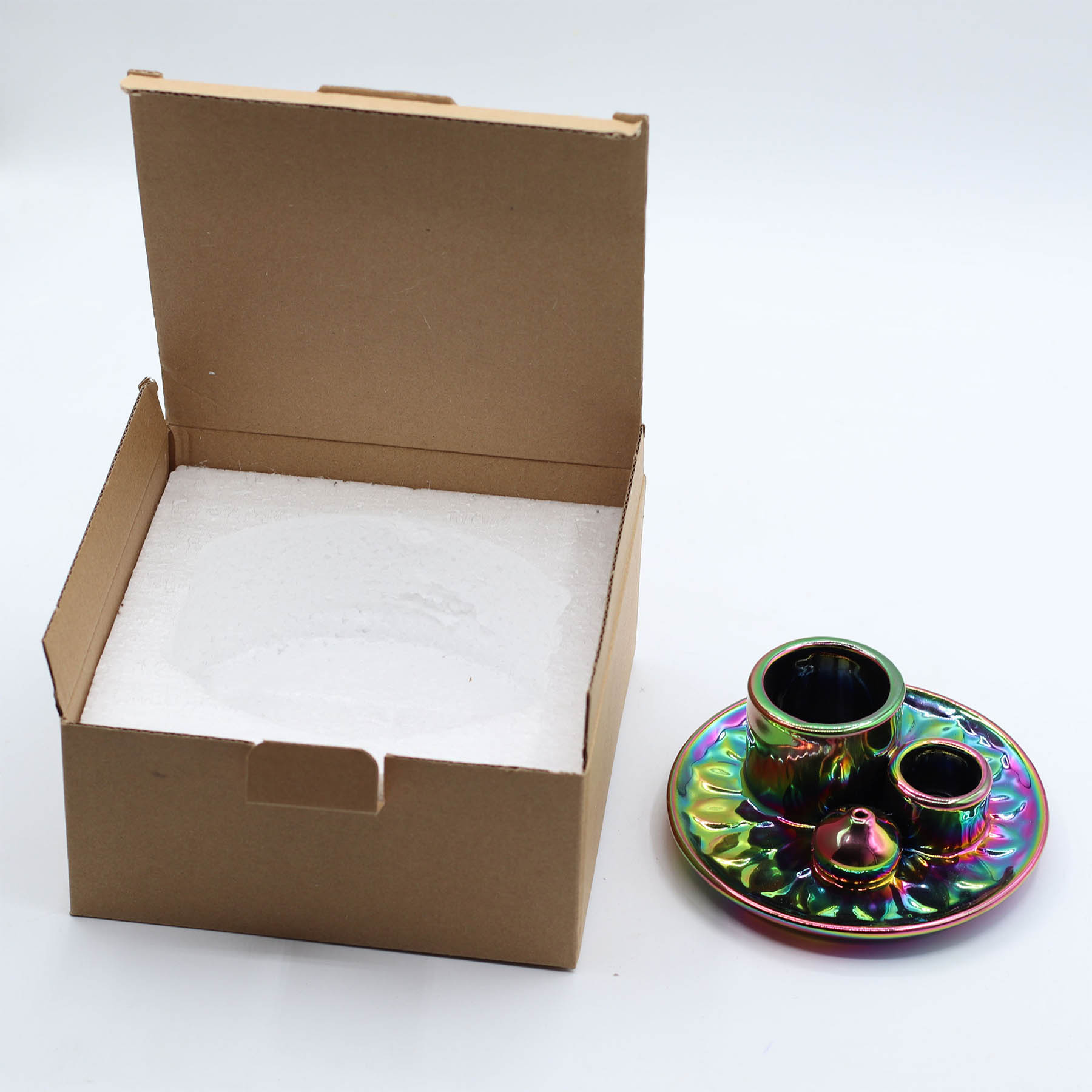 Palo Santo Stick & Smudge Holder - Mandala - Metallic Rainbow4