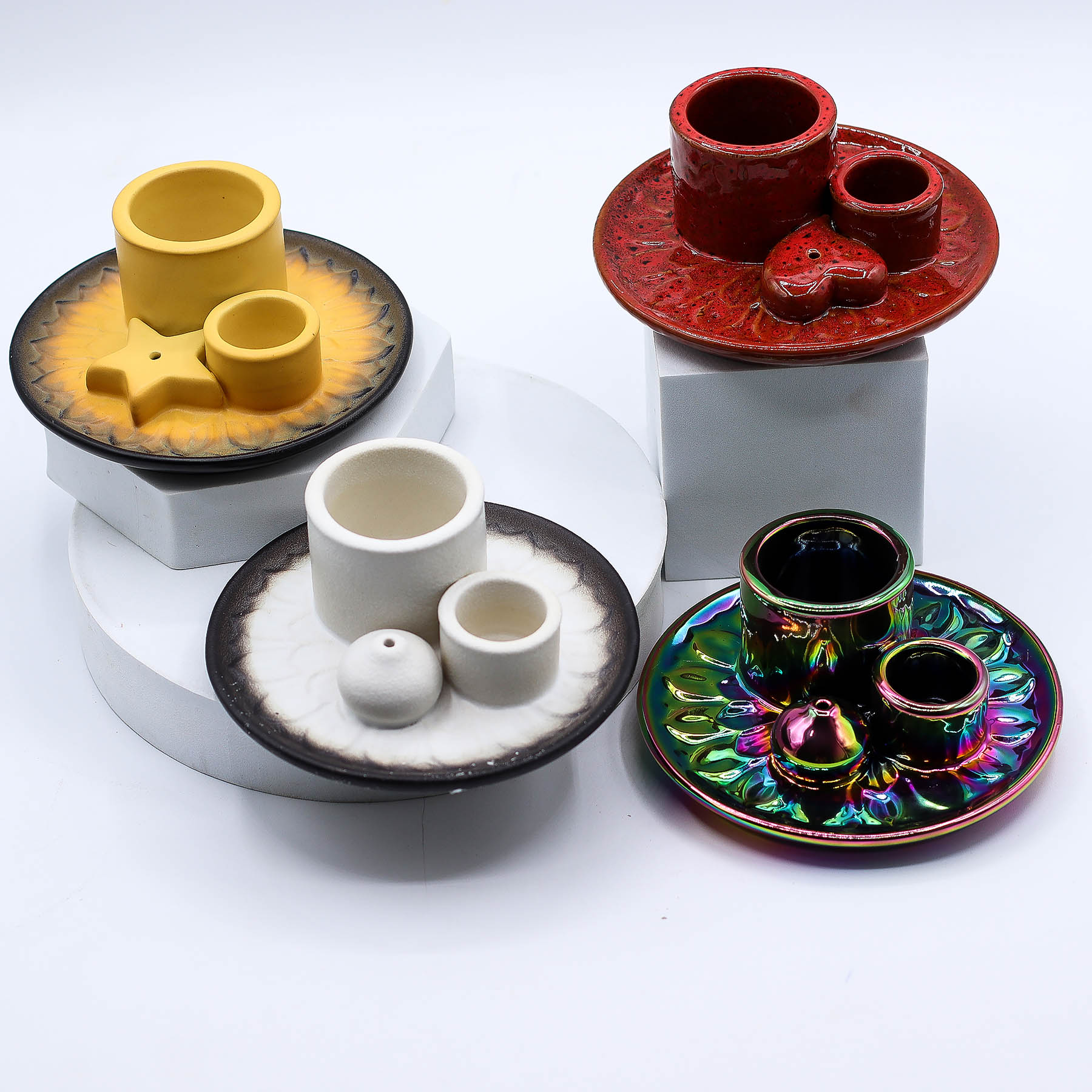 Palo Santo Stick & Smudge Holder - Mandala - Metallic Rainbow6