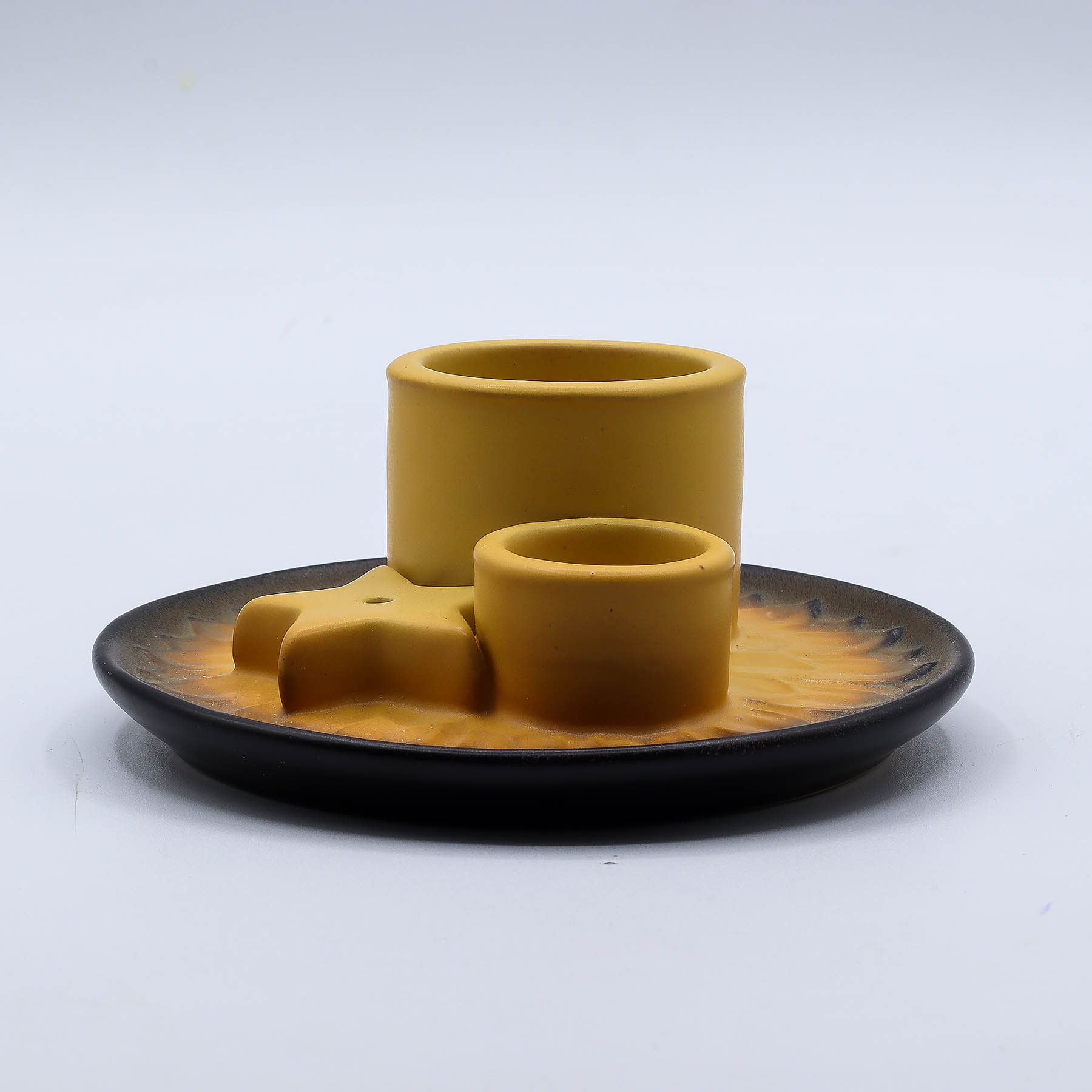 Palo Santo Stick & Smudge Holder - Mandala - Sand & Grey2