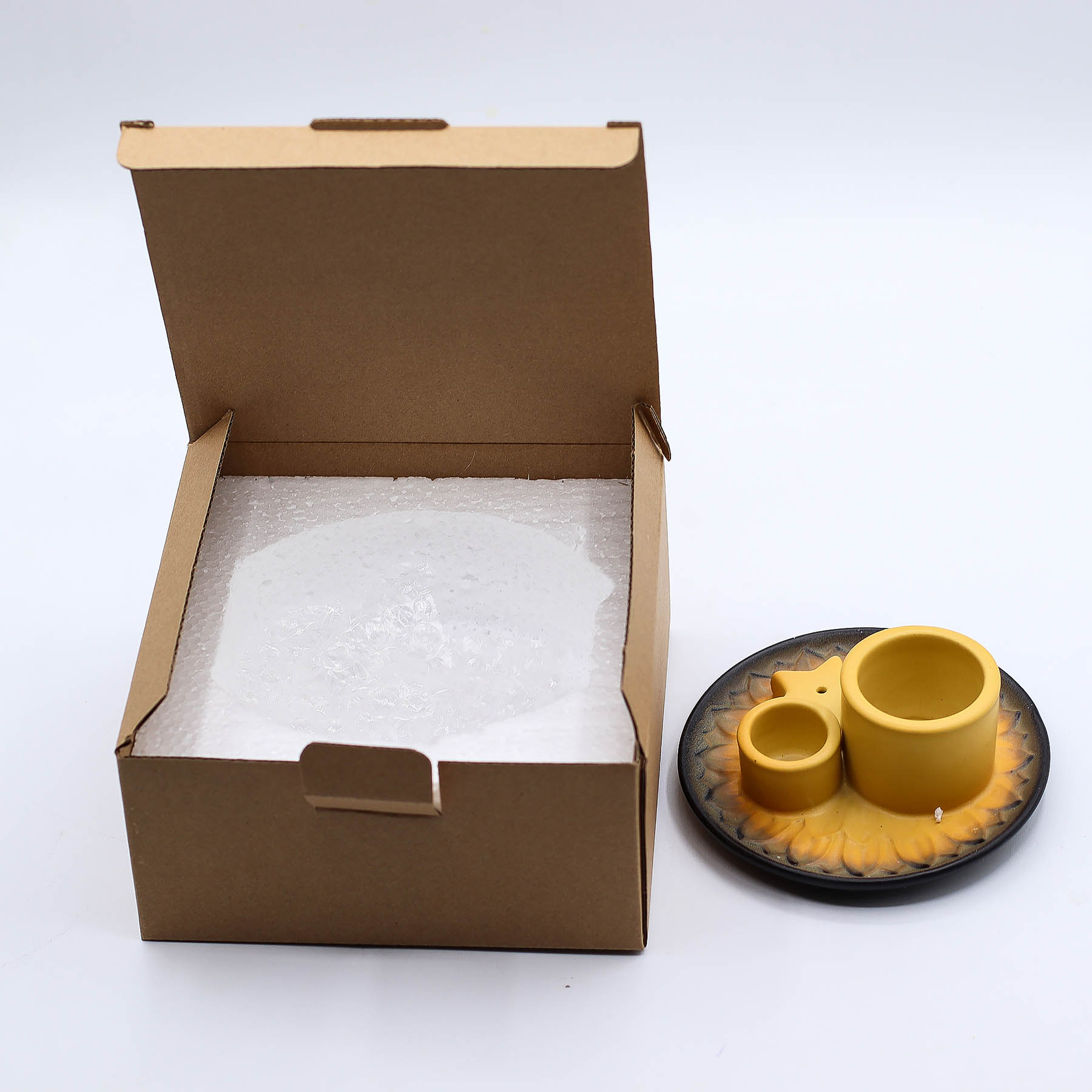 Palo Santo Stick & Smudge Holder - Mandala - Sand & Grey4