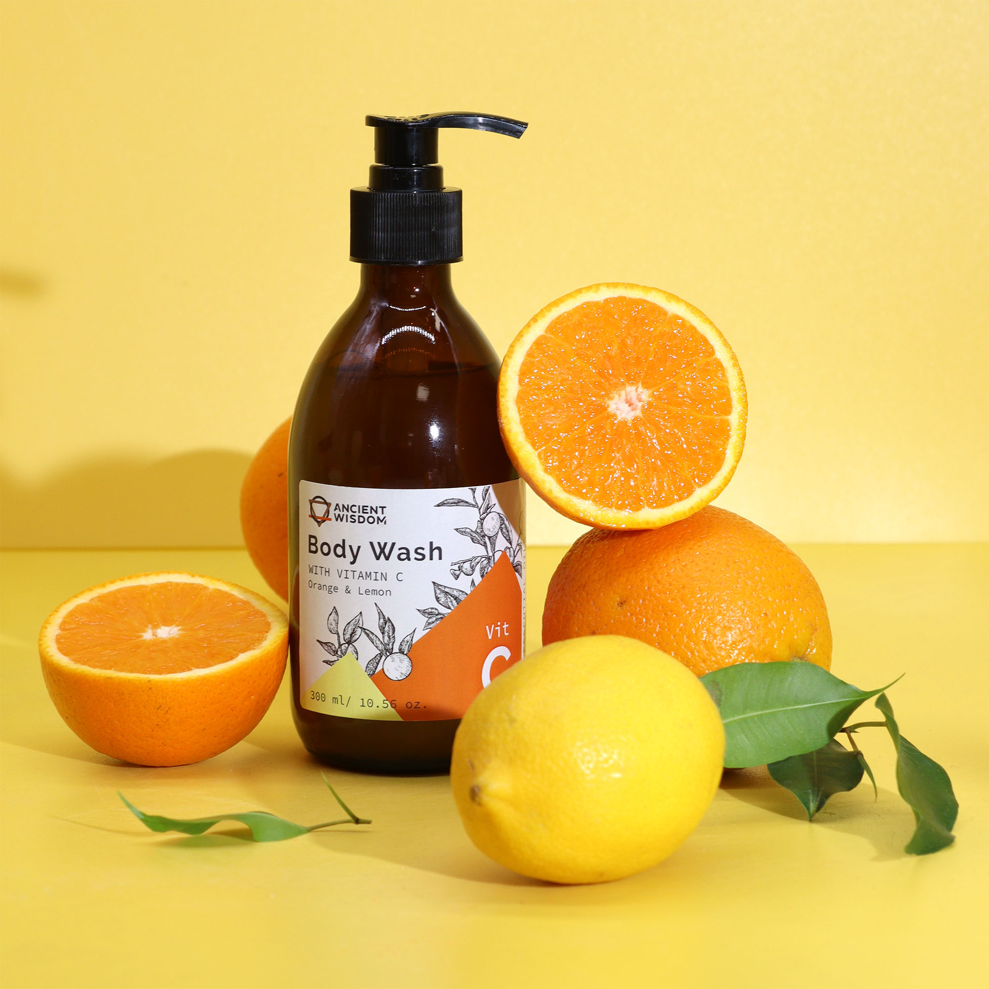 Aromatherapy Body Wash with Vitamin C – Orange & Lemon (300ml)1