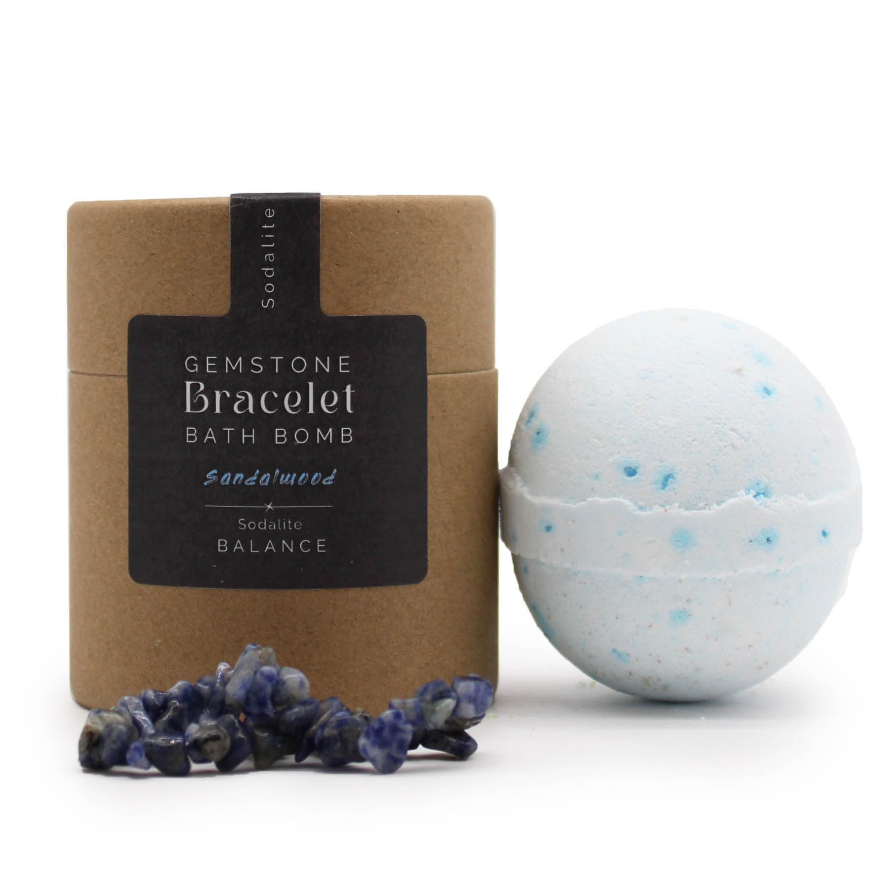 Sodalite Gemstone Bracelet Bath Bomb – Sandalwood
