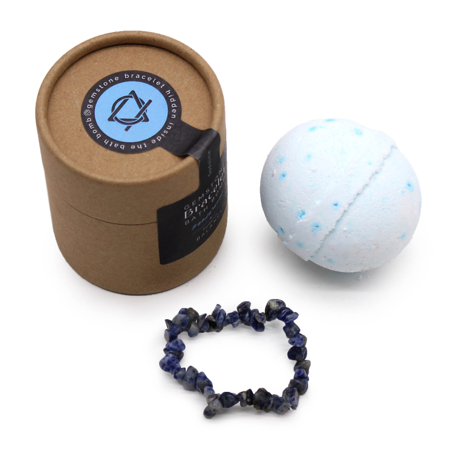 Sodalite Gemstone Bracelet Bath Bomb – Sandalwood1