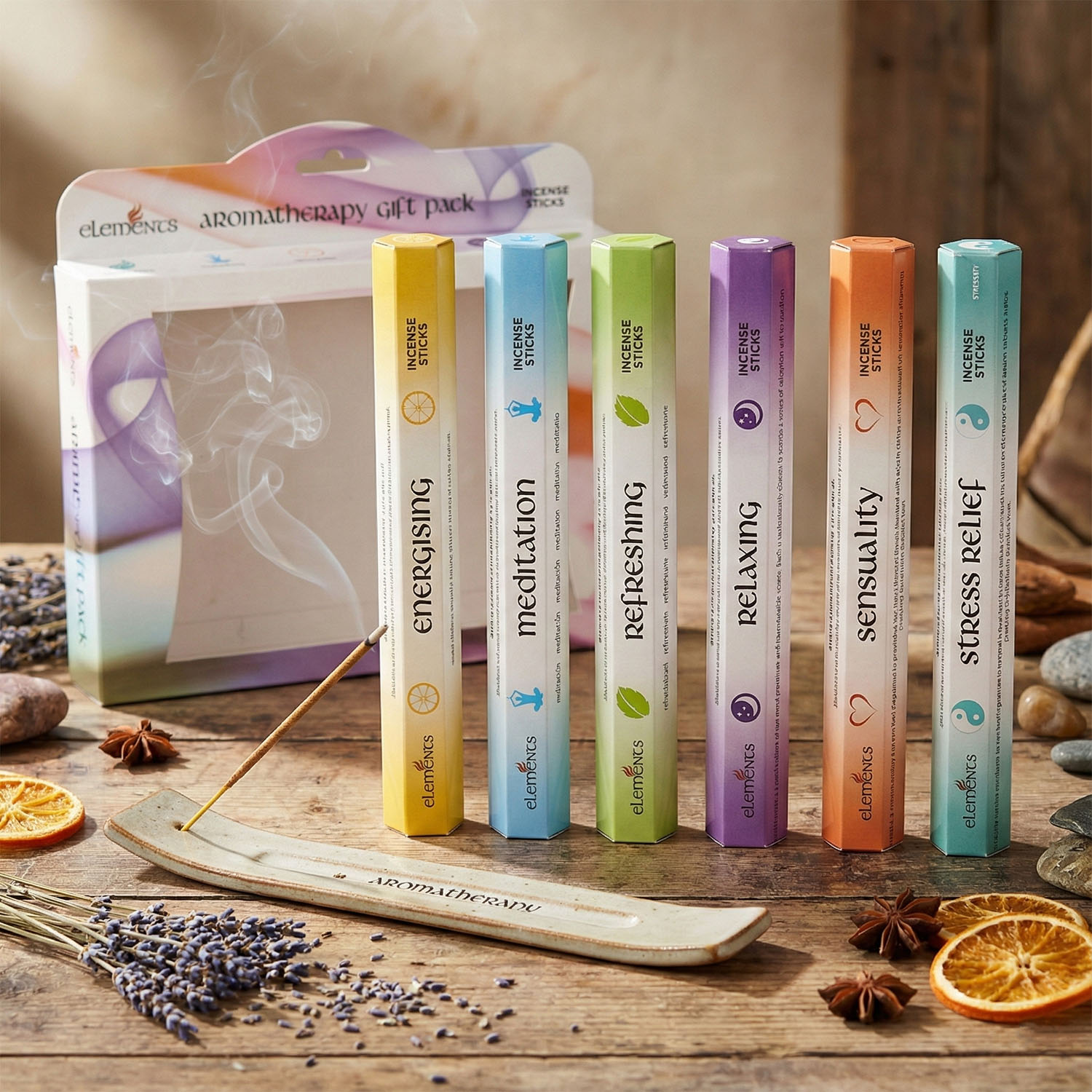 Elements Aromatherapy Fragrances Incense Stick Gift Pack1