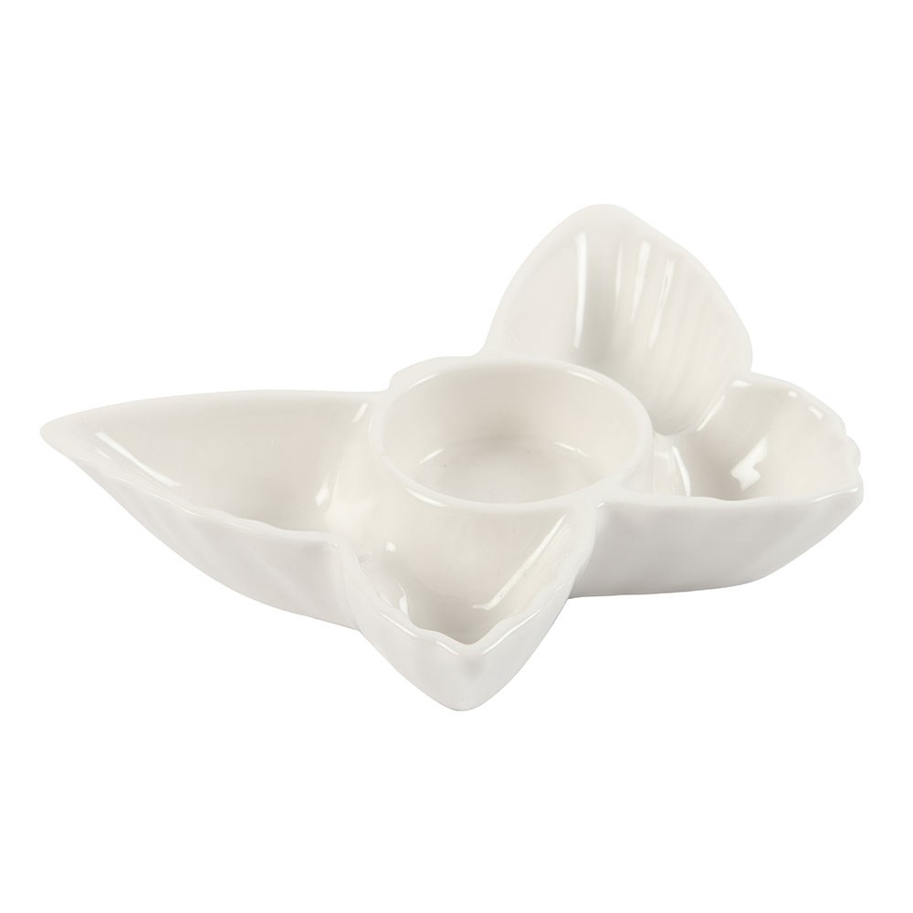 White Butterfly Tealight Candle Holder2