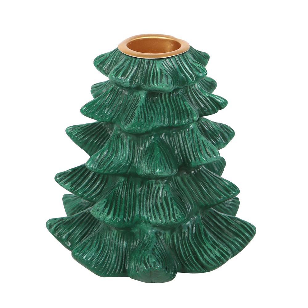 Green Fir Tree Candle Holder with Taper Candle2