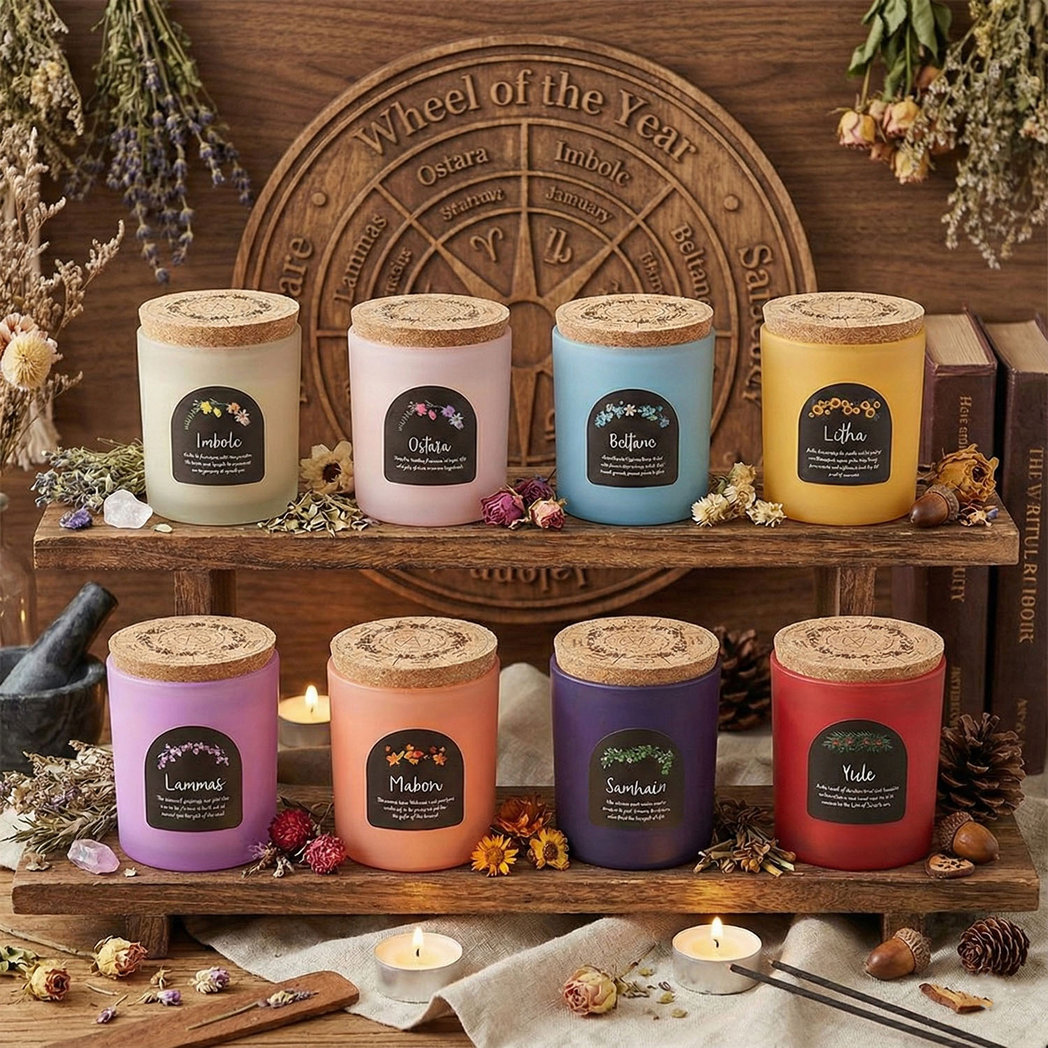 Complete Wheel of the Year Scented Candle Set (Set of 8)