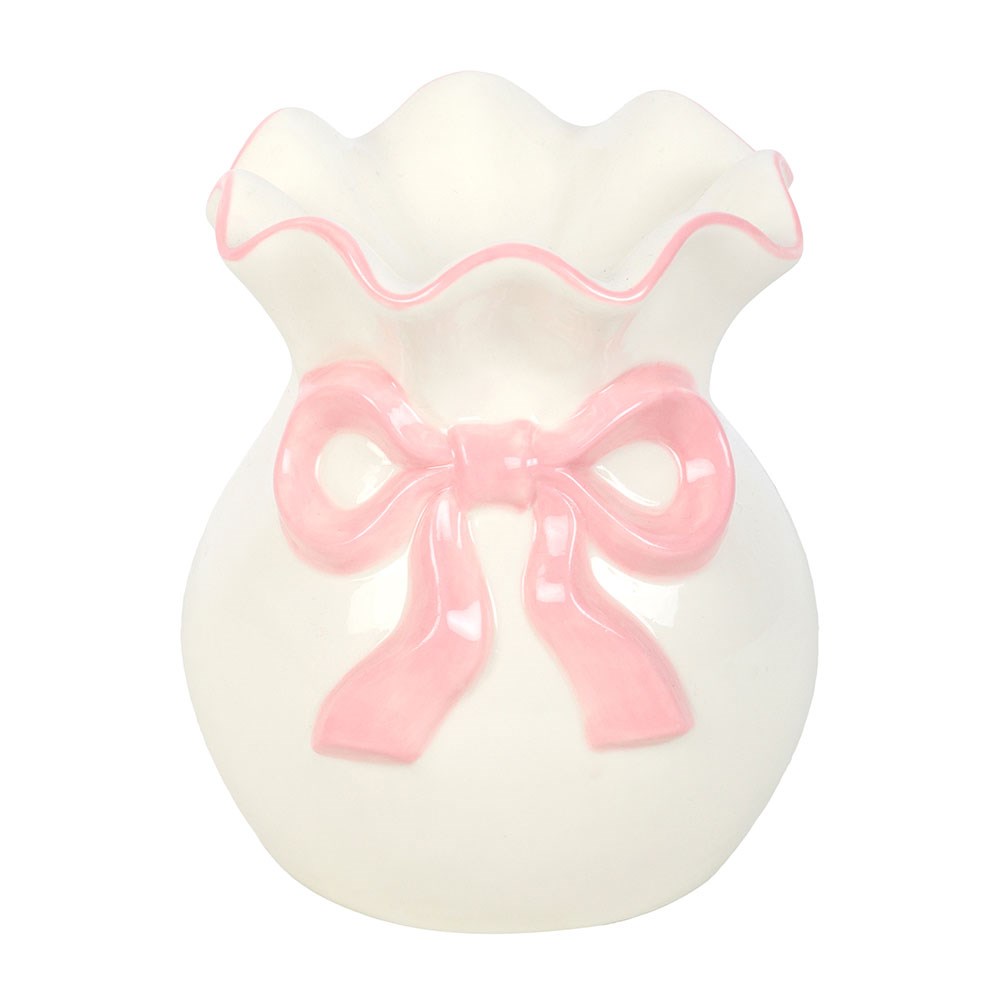 White and Pink Bow Ceramic Oil Burner1
