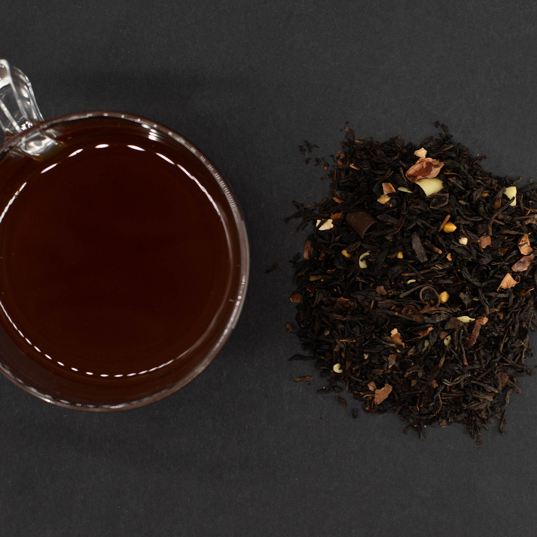 Mandala Leaves Dark Brown Magic Loose Leaf Black Tea – Chocolate & Almond Dessert Blend (50g Tin)5