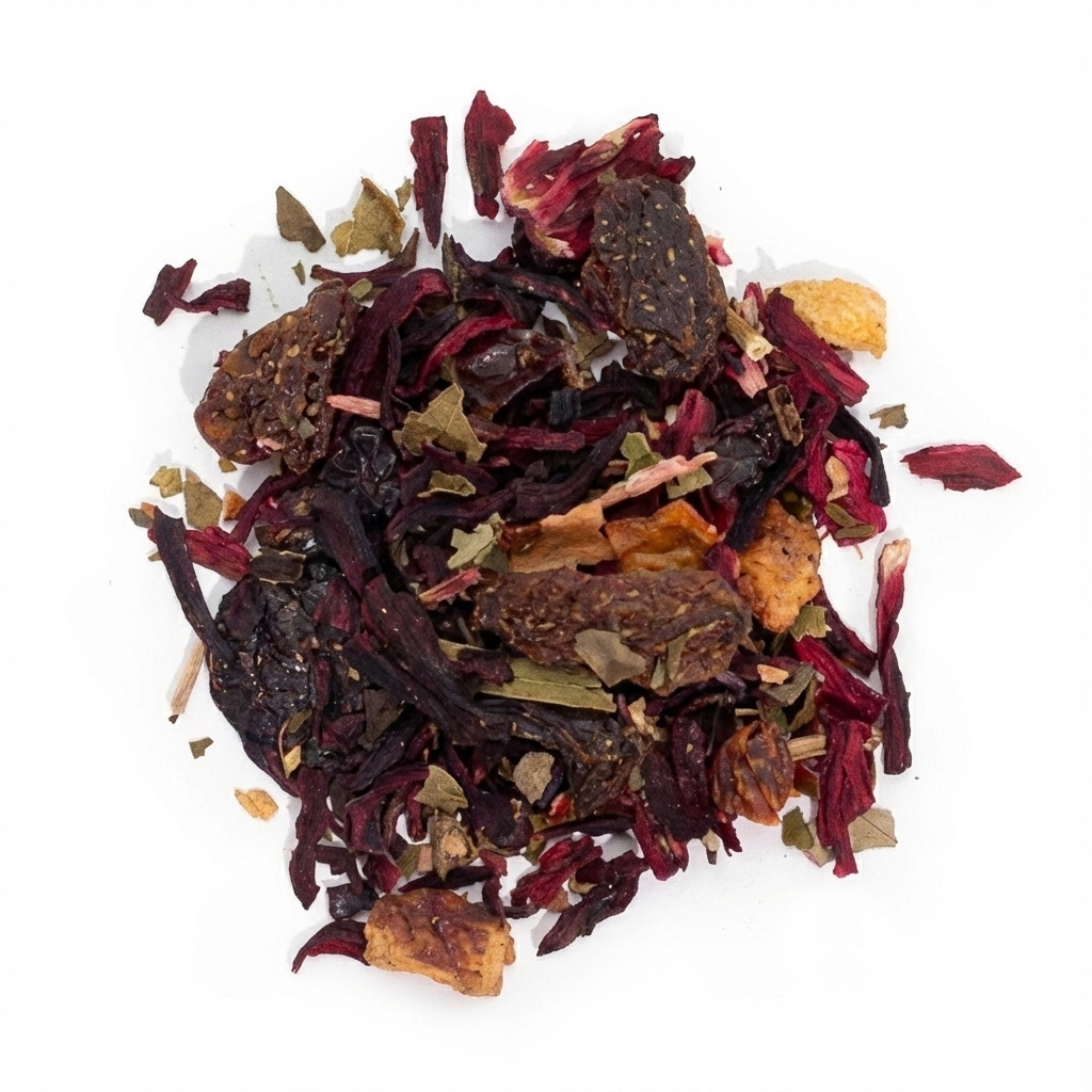 Mandala Leaves Druid's Forest Blend – Vibrant Berry & Hibiscus Fruit Tea (50g Tin)1