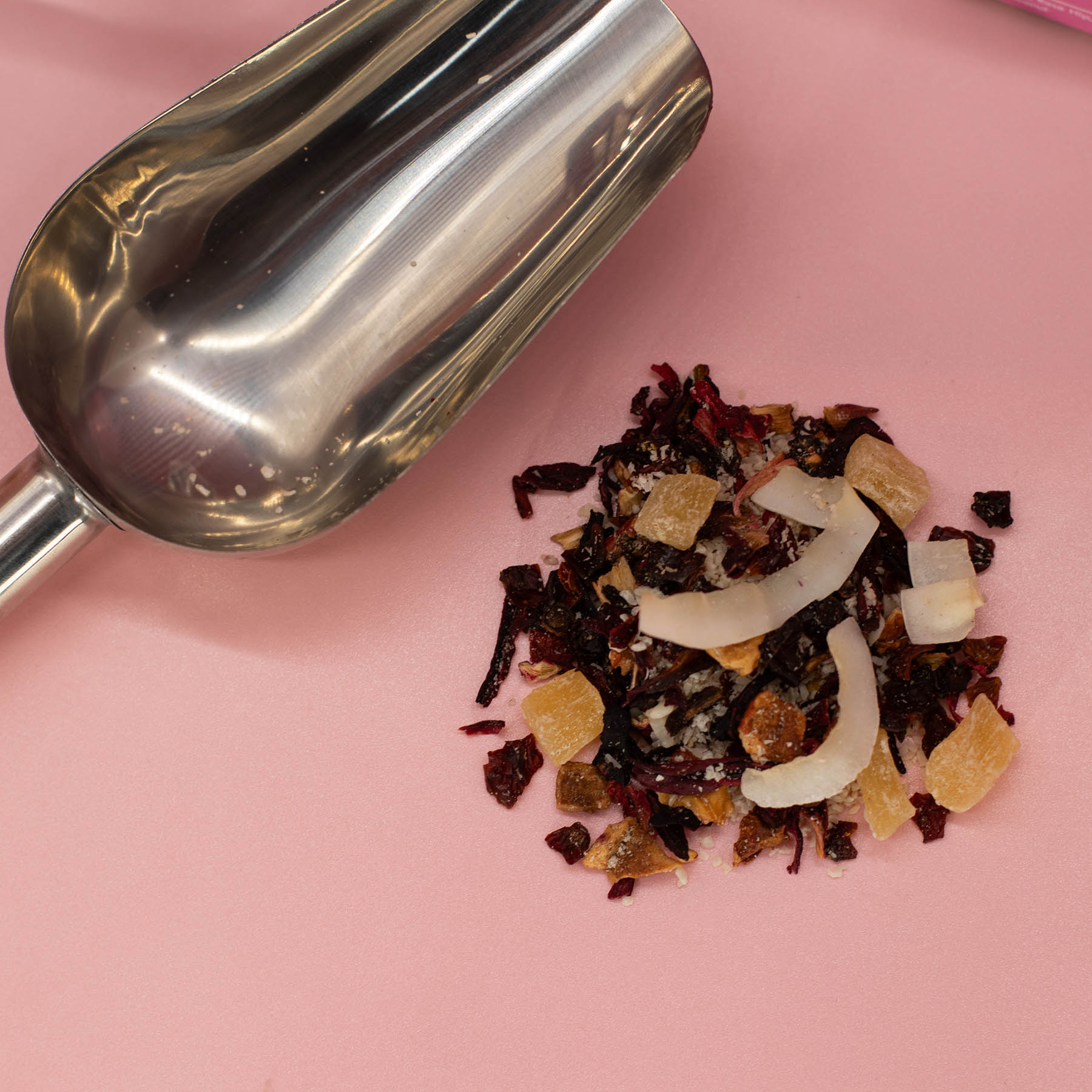 Mandala Leaves Hidden Island Blend – Loose Leaf Tropical Fruit Infusion Tea (50g Tin)7