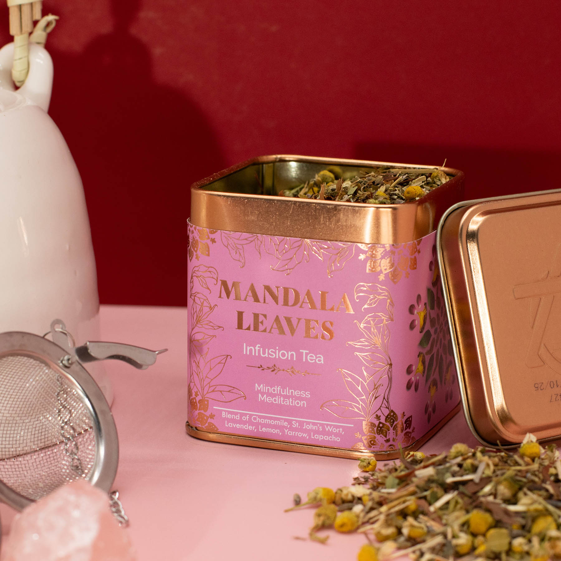 Mandala Leaves Mindfulness Meditation – Herbal Infusion Tea (50g Tin)5