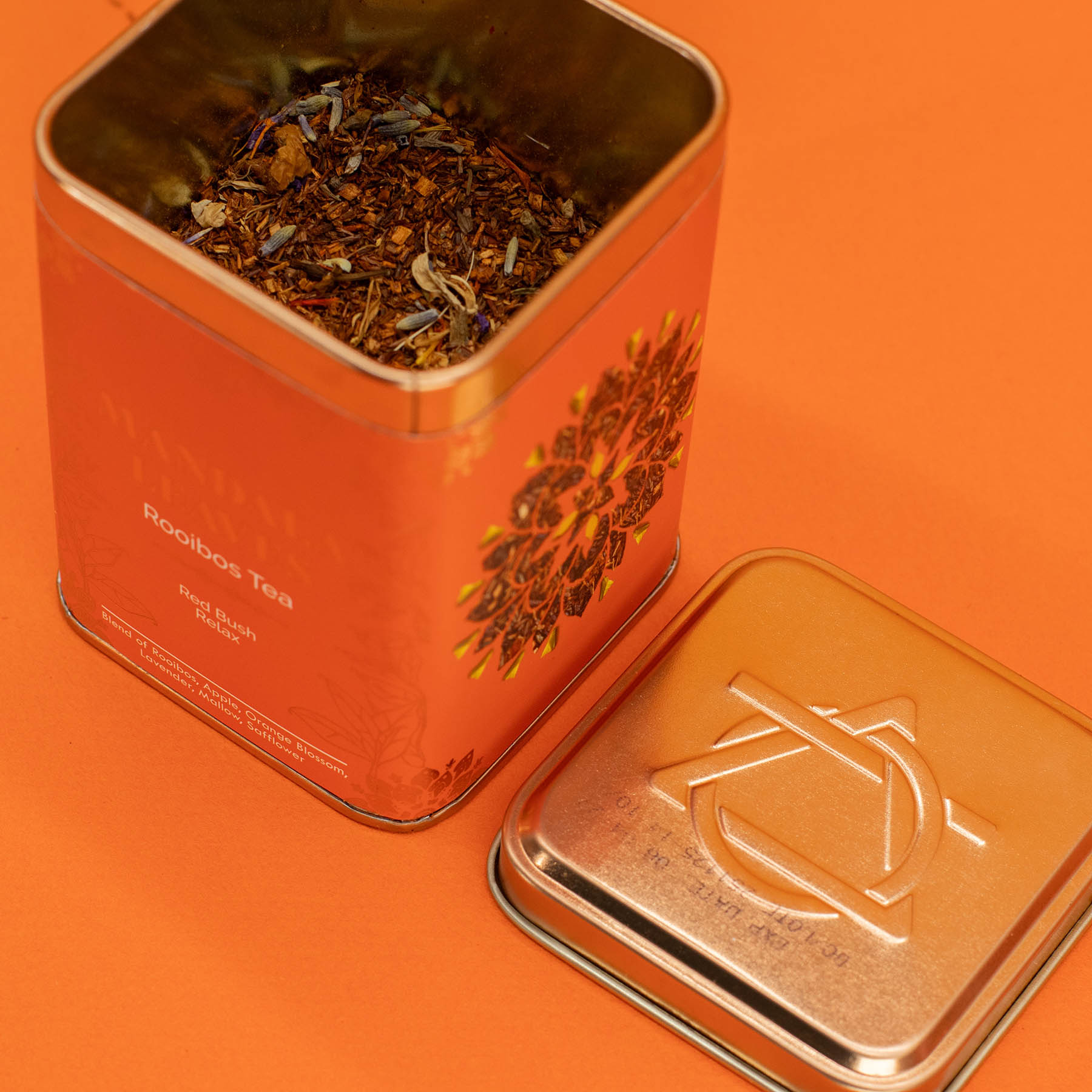 Mandala Leaves Red Bush Rooibos Infusion - Apple & Lavender (50g Tin)4