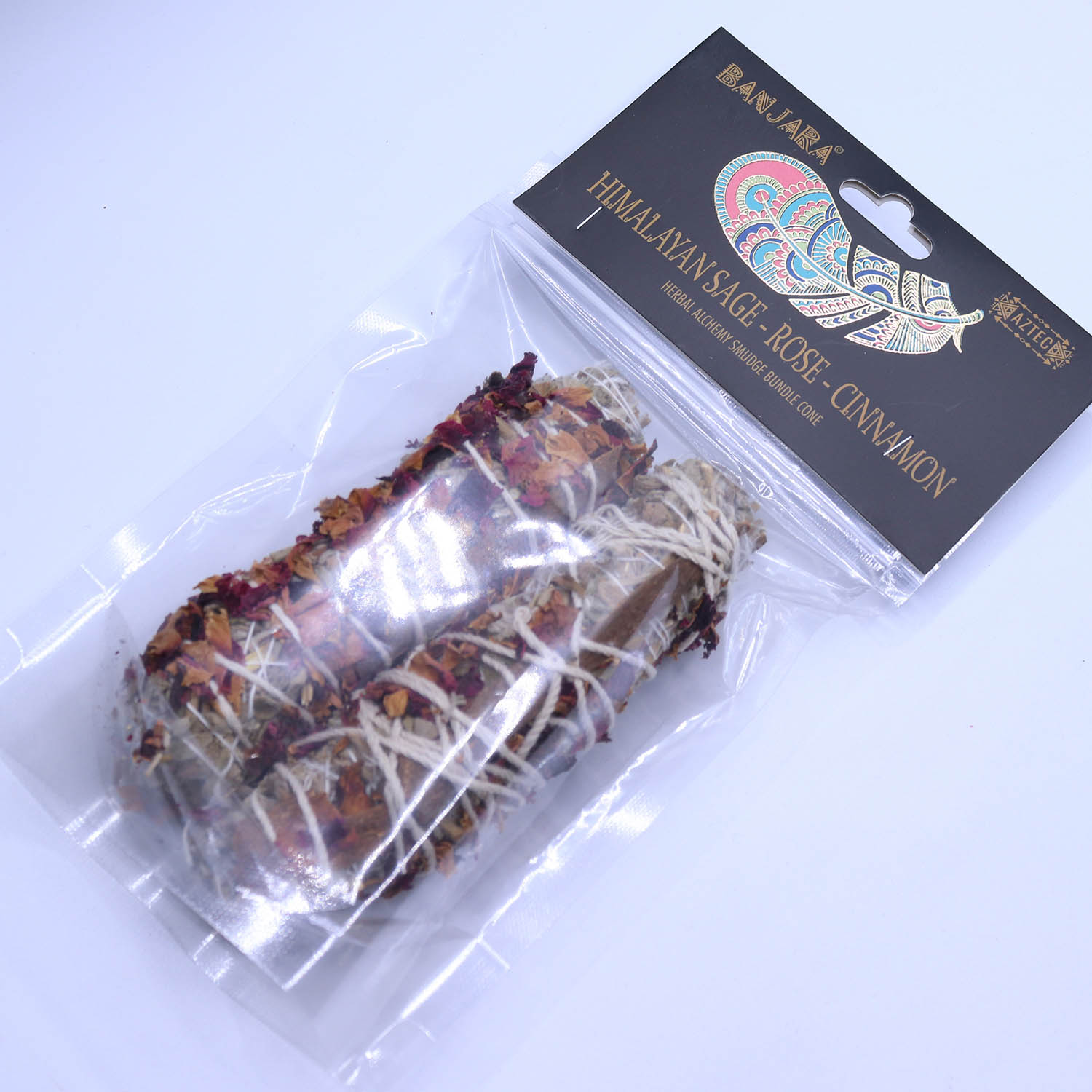 Banjara Himalayan Sage, Rose & Cinnamon Smudge Bundles - Pack of 21