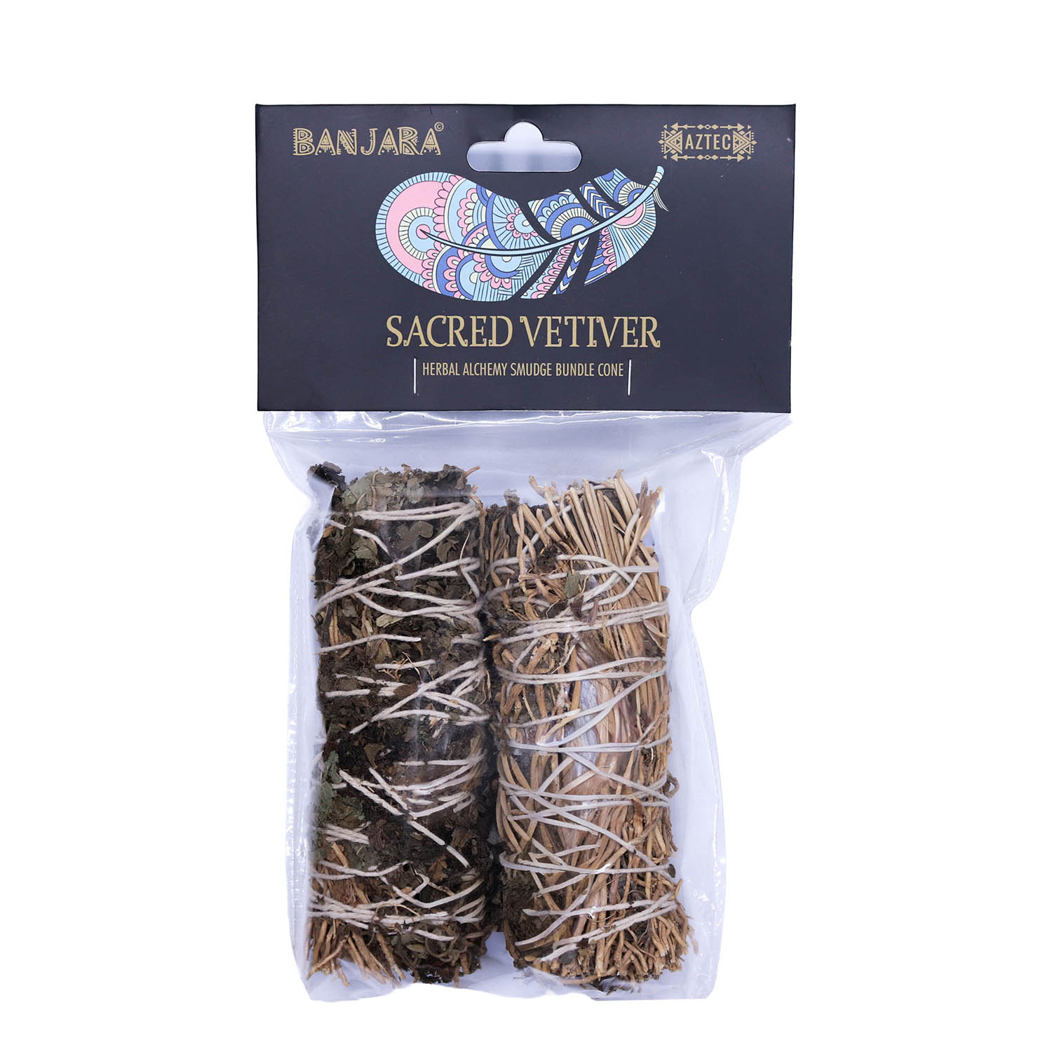 Banjara Sacred Vetiver Smudge Bundles - Pack of 2