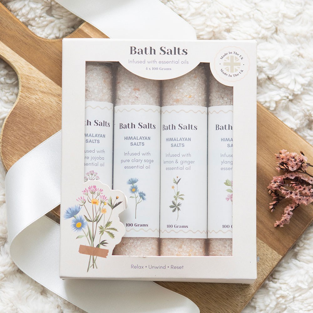Floral Aromatherapy Himalayan Bath Salts Gift Set (4 x 100g)3