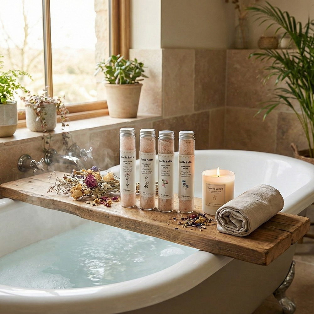 Floral Aromatherapy Himalayan Bath Salts Gift Set (4 x 100g)4