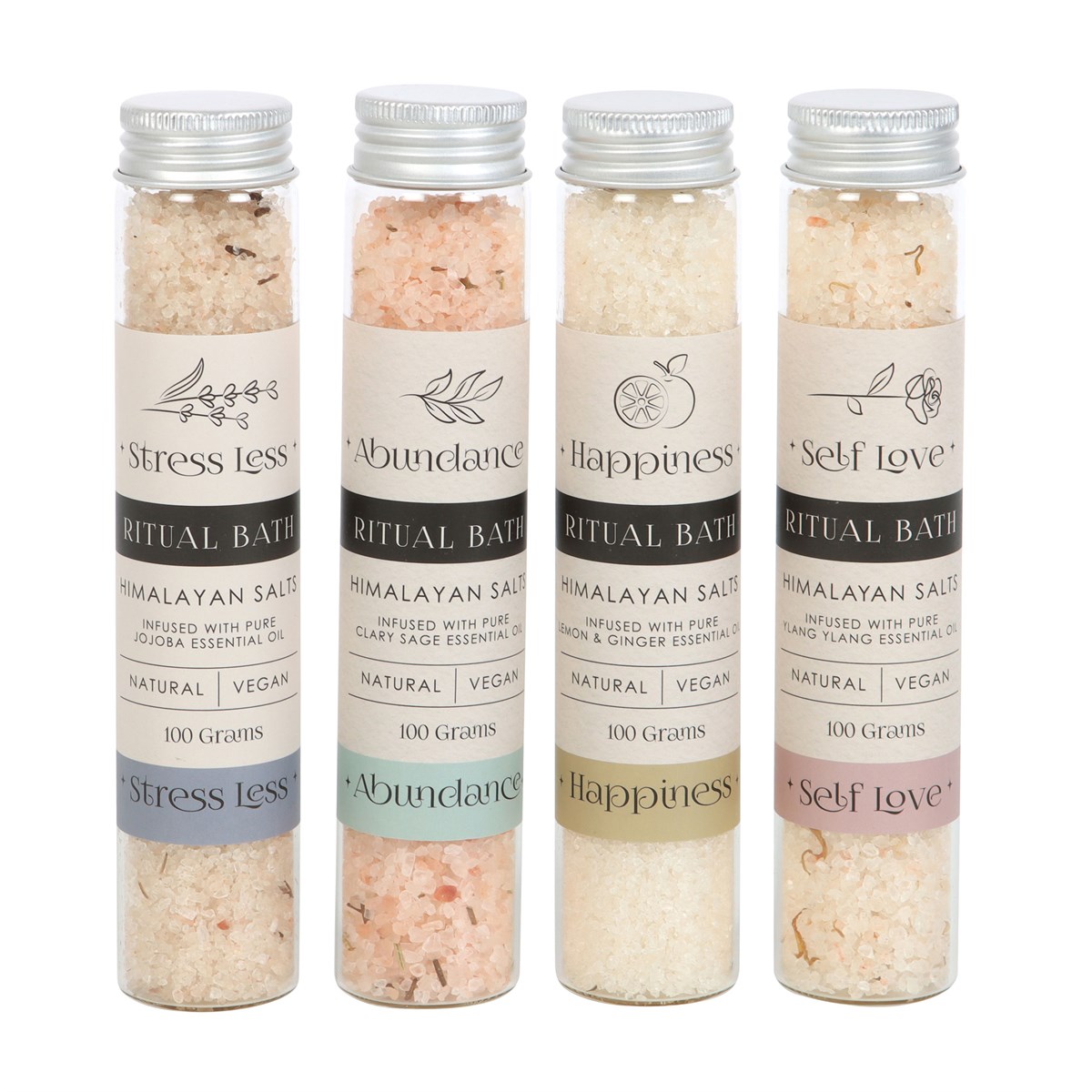 Ritual Bath Potions Himalayan Salt Gift Set (4 x 100g)1