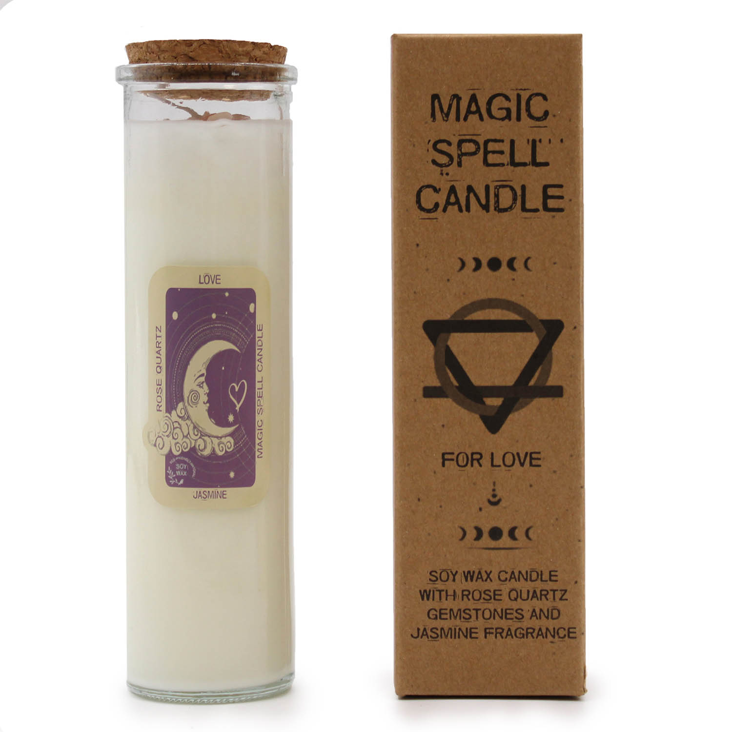 Love Magic Spell Soy Candle - Rose Quartz & Jasmine Infused2