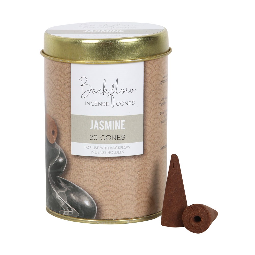 Elements Jasmine Jumbo Backflow Incense Cones - 6 Tins (120 Cones)1