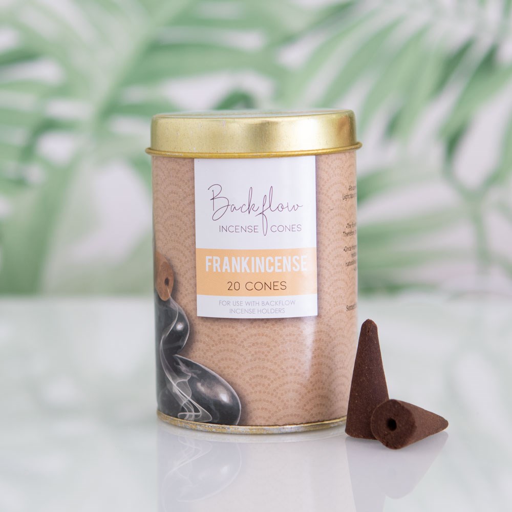 Elements Frankincense Jumbo Backflow Incense Cones - 6 Tins (120 Cones)3
