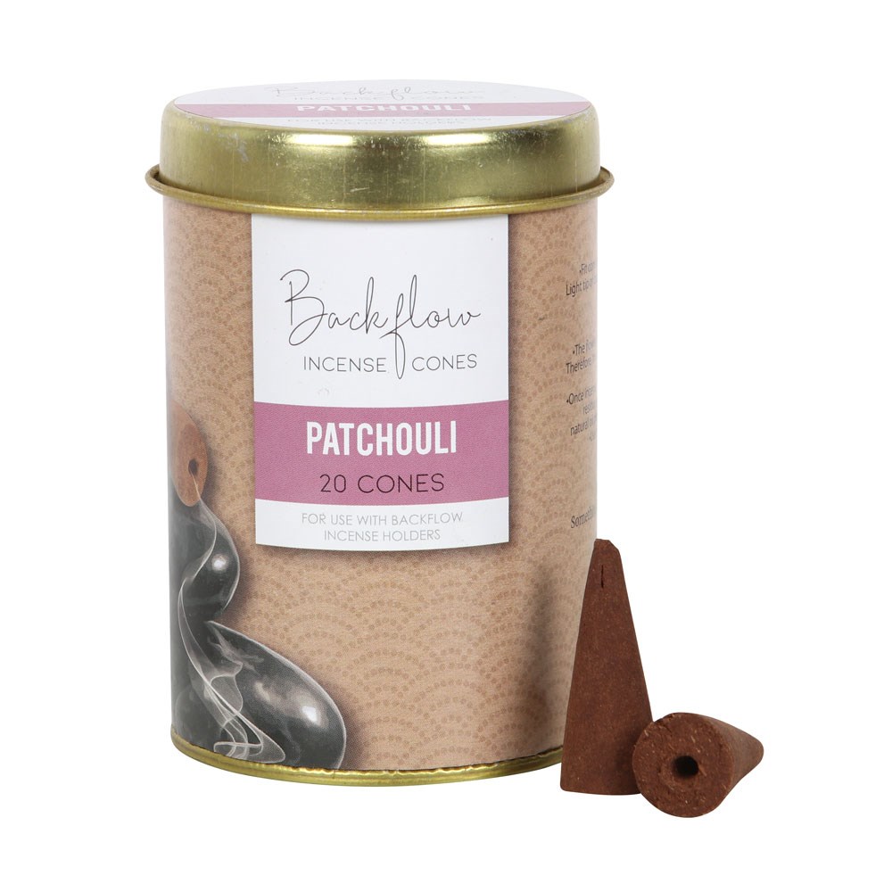 Elements Patchouli Jumbo Backflow Incense Cones - 6 Tins (120 Cones)1