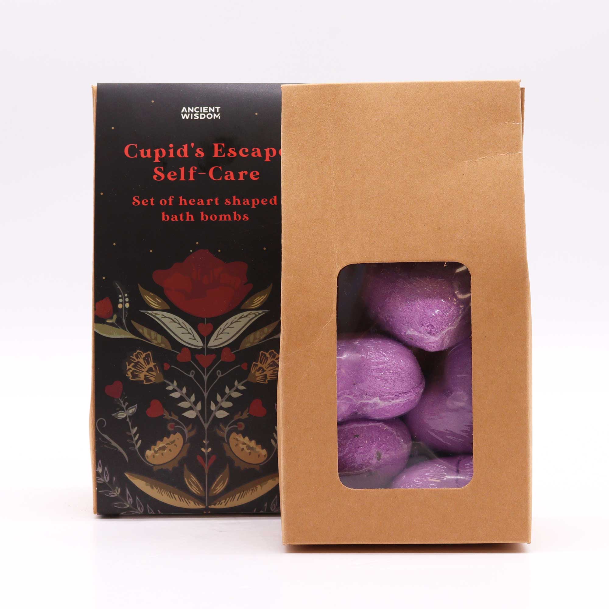 Cupid's Escape Self-Care Gift Set - French Lavender Heart Bath Bombs2