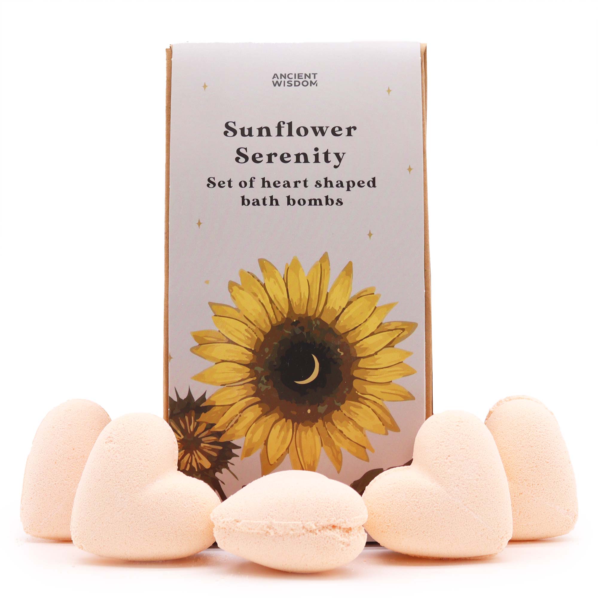 Sunflower Serenity Gift Set - Passion Fruit Heart Bath Bombs