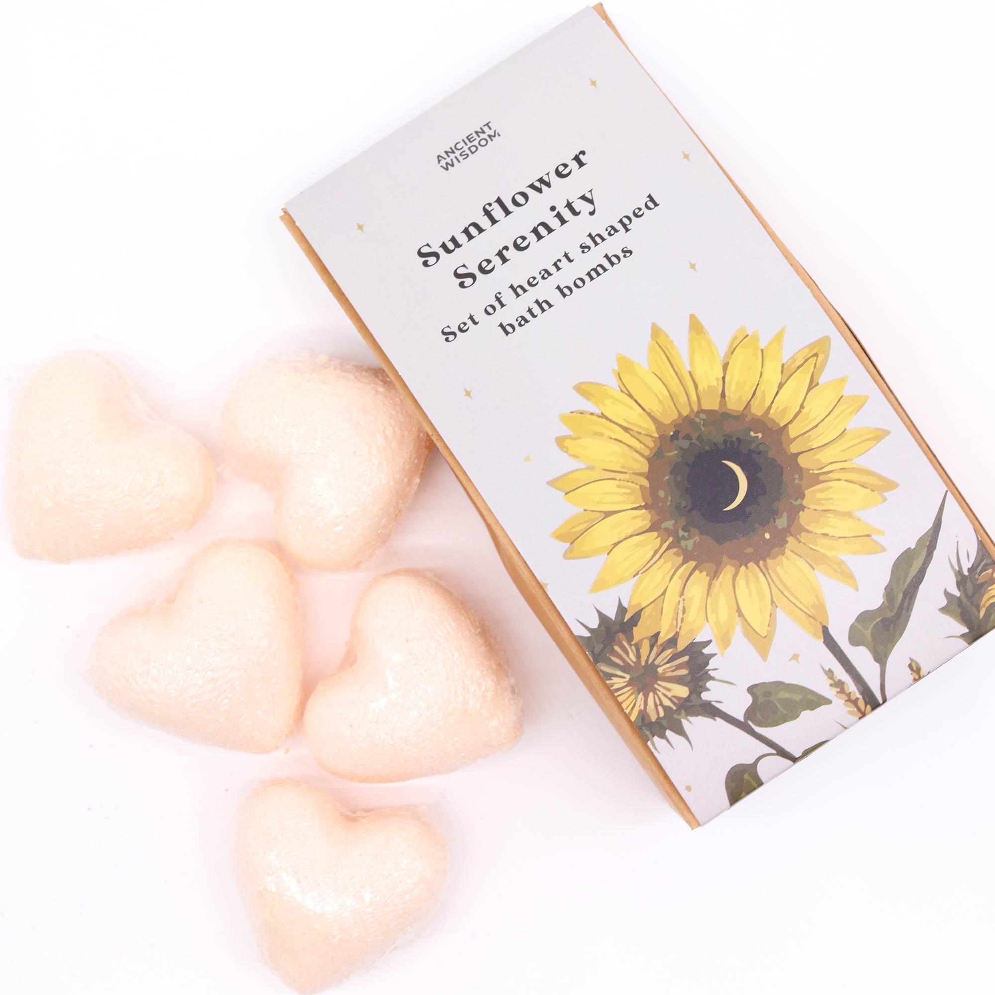 Sunflower Serenity Gift Set - Passion Fruit Heart Bath Bombs3
