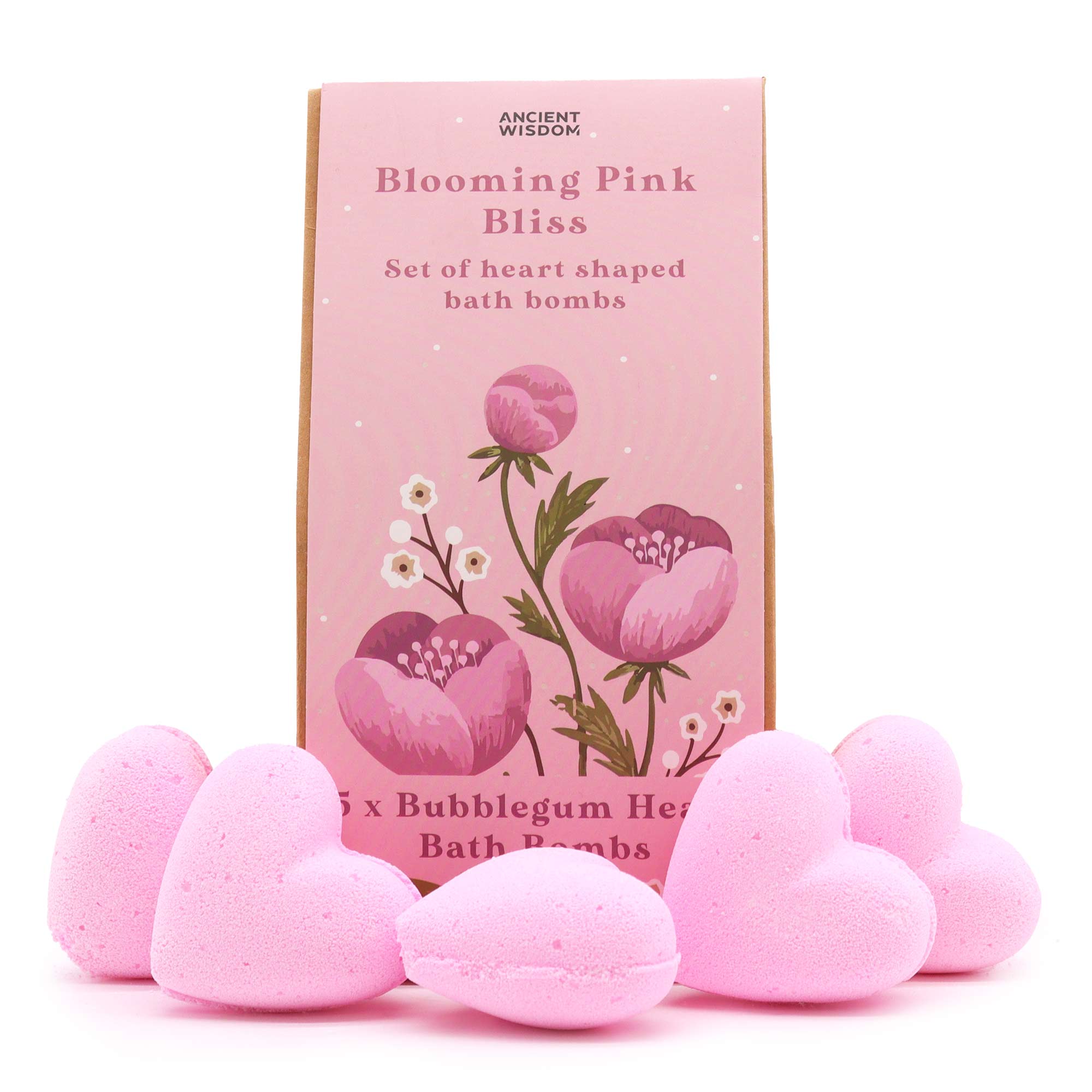Blooming Pink Bliss Gift Set - Bubblegum Heart Bath Bombs