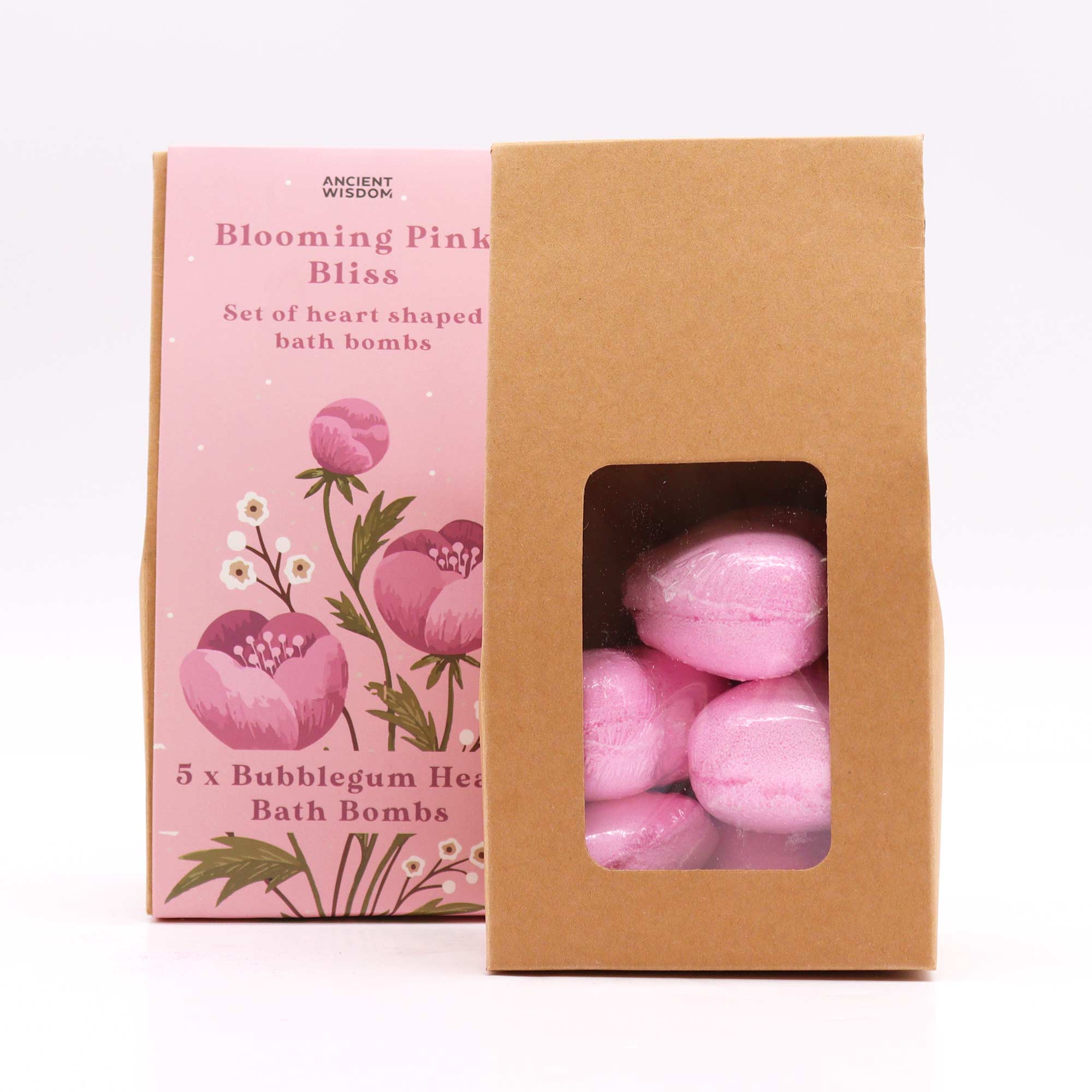 Blooming Pink Bliss Gift Set - Bubblegum Heart Bath Bombs2