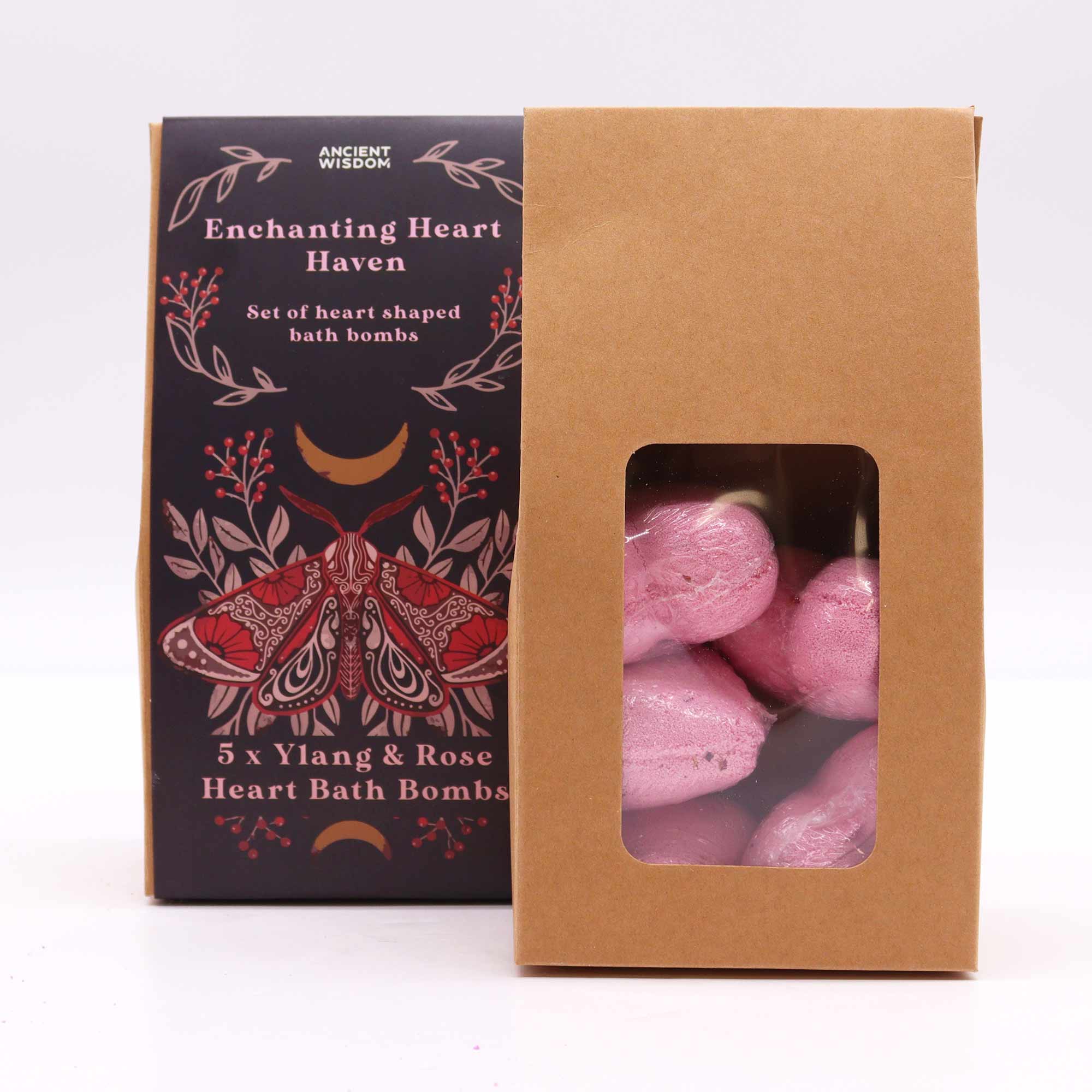 Enchanting Heart Haven Gift Set - Ylang & Rose Heart Bath Bombs2