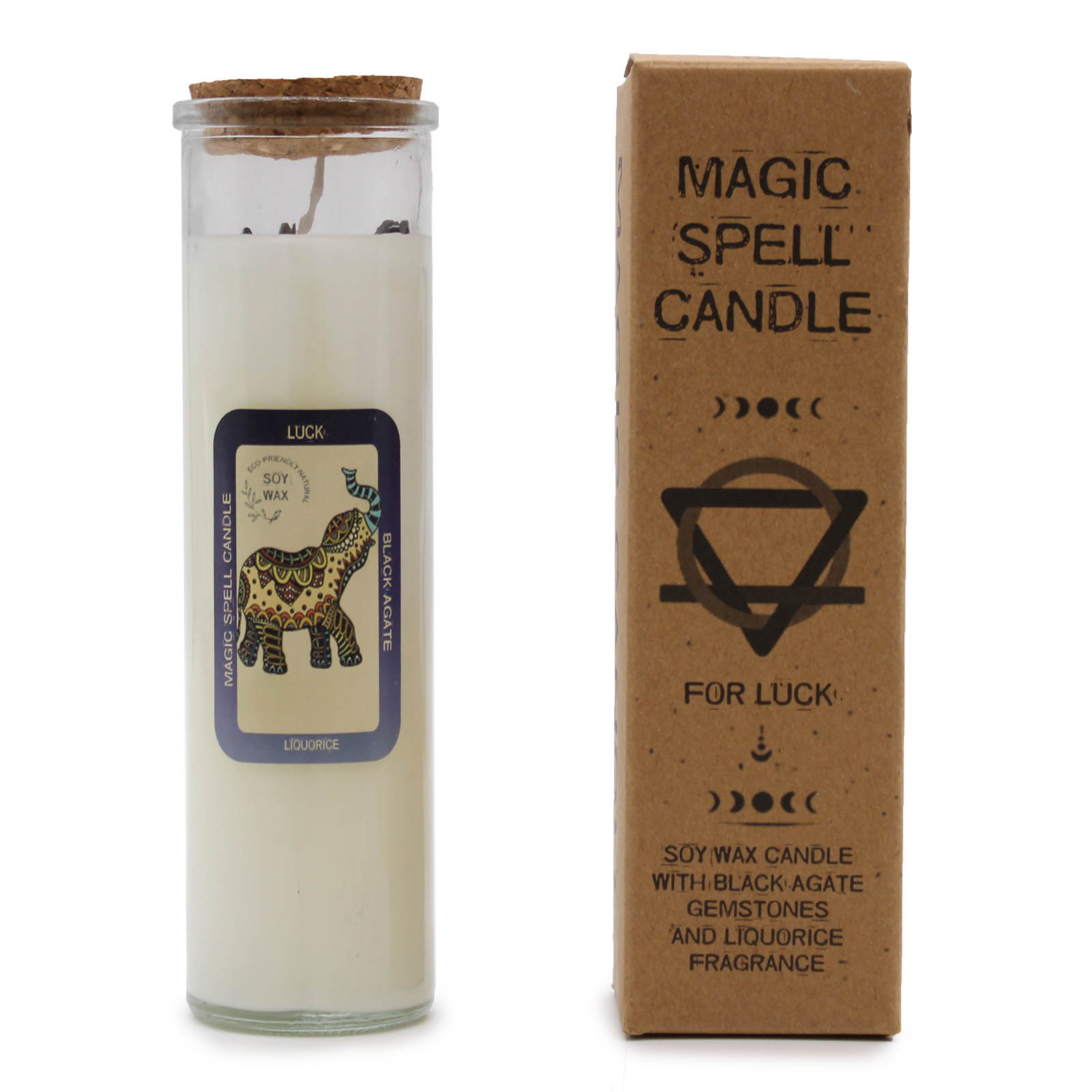 Luck Magic Spell Soy Candle - Black Agate & Liquorice2