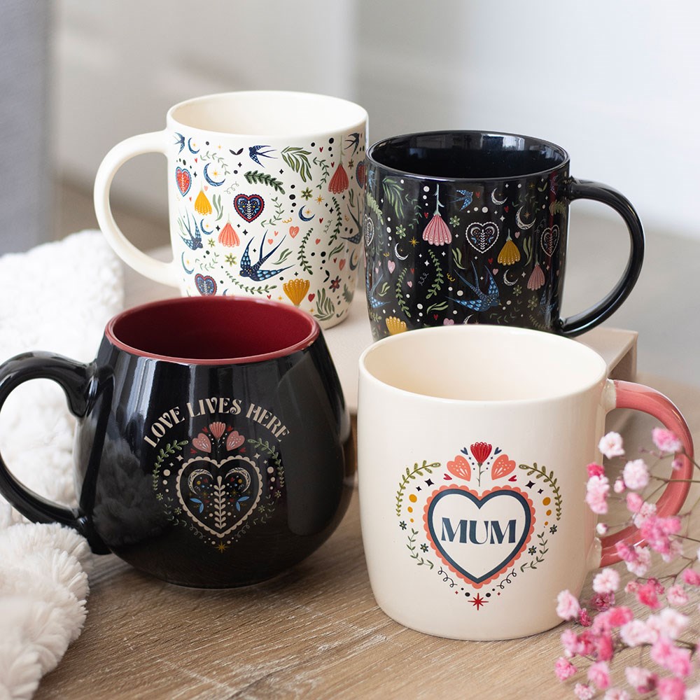 Cream Midnight Bloom Print Mug4