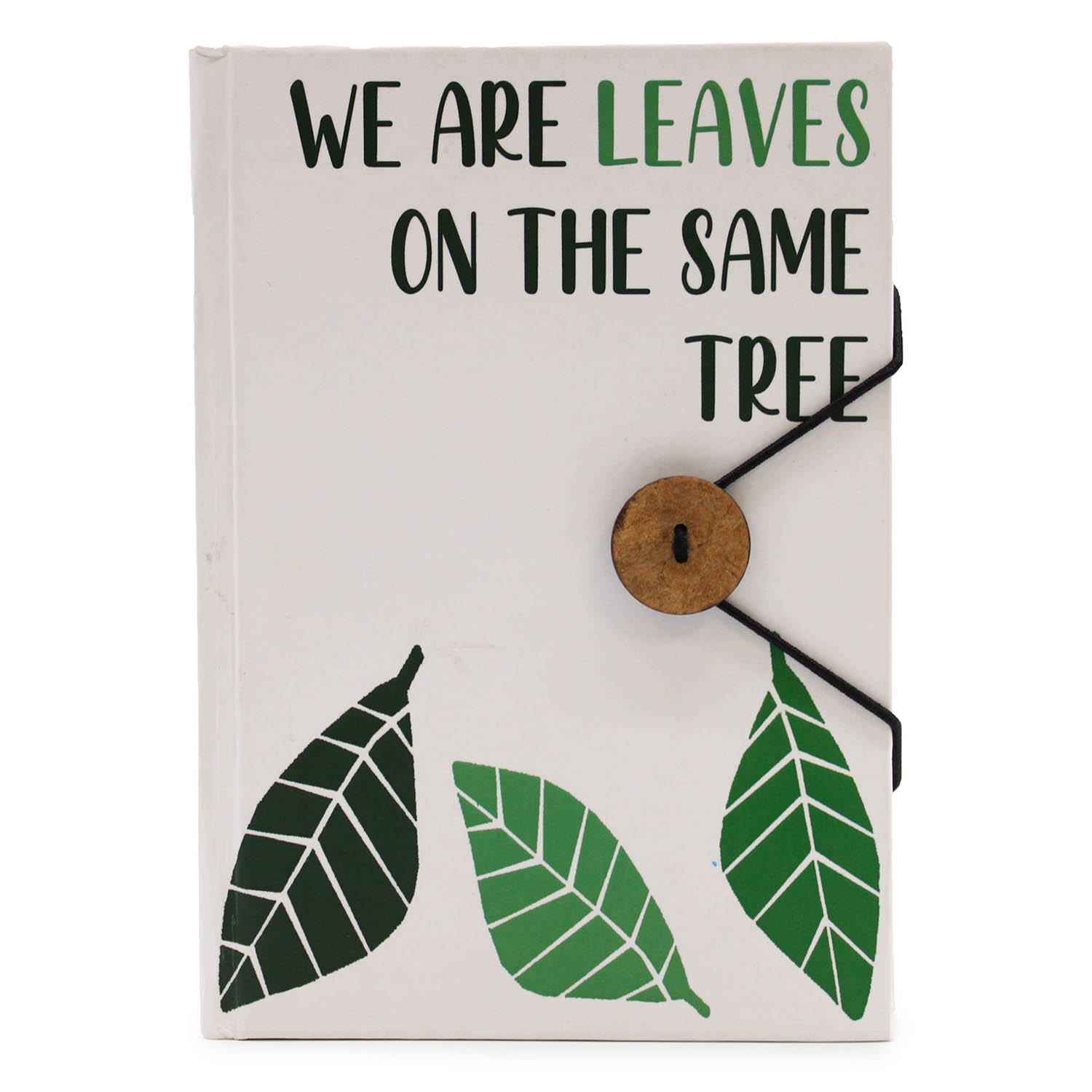 Recycled Paper Notebook with Strap - Leaves on the Same Tree
