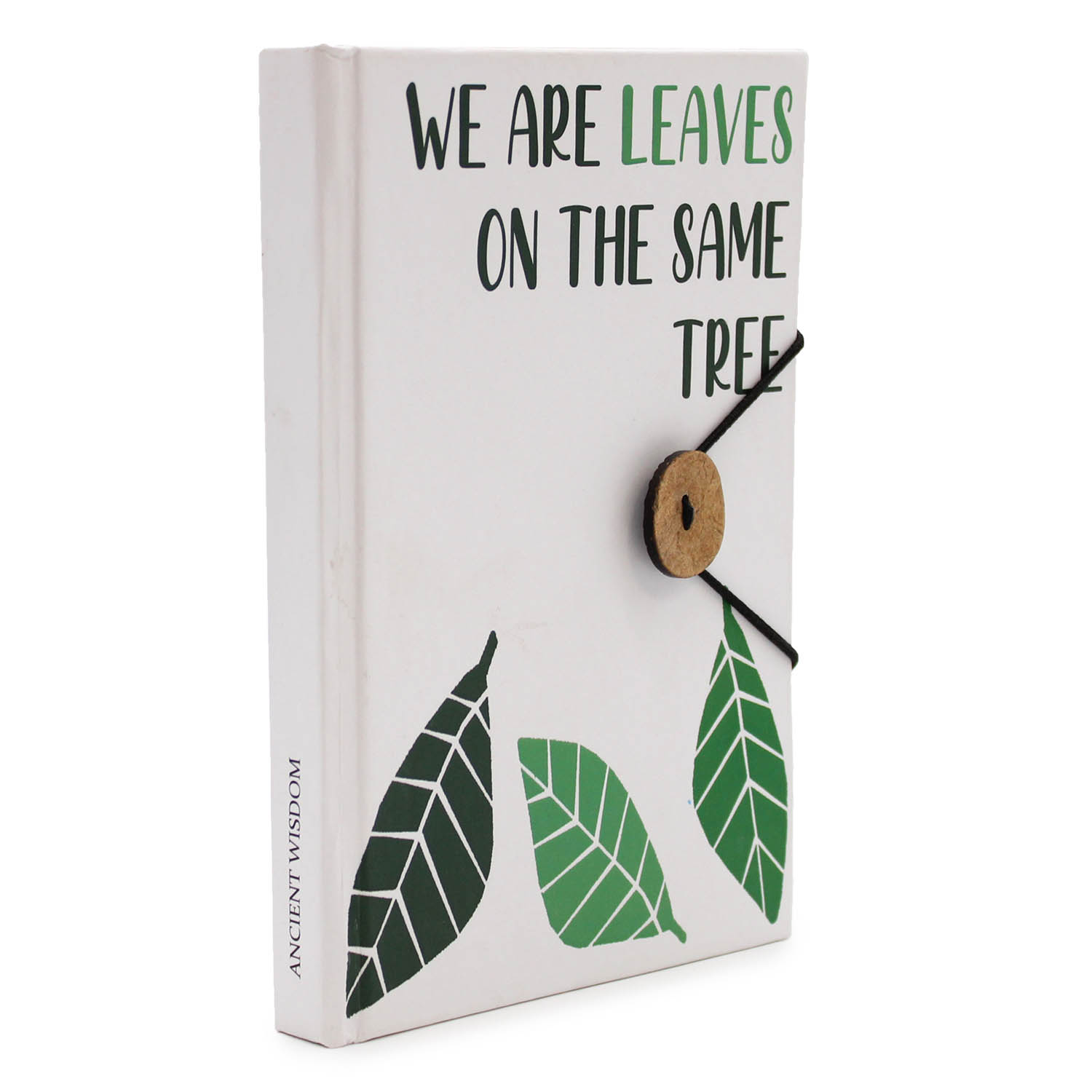 Recycled Paper Notebook with Strap - Leaves on the Same Tree2