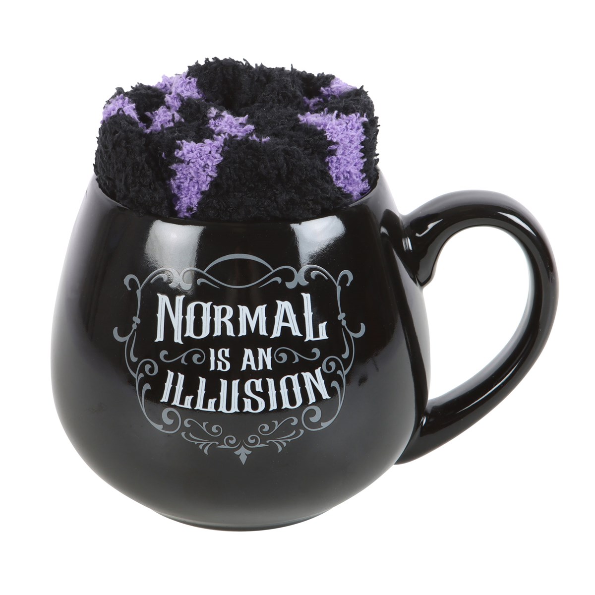 Normal is an Illusion Gothic Mug & Socks Gift Set - 500ml2