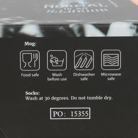 Normal is an Illusion Gothic Mug & Socks Gift Set - 500ml5